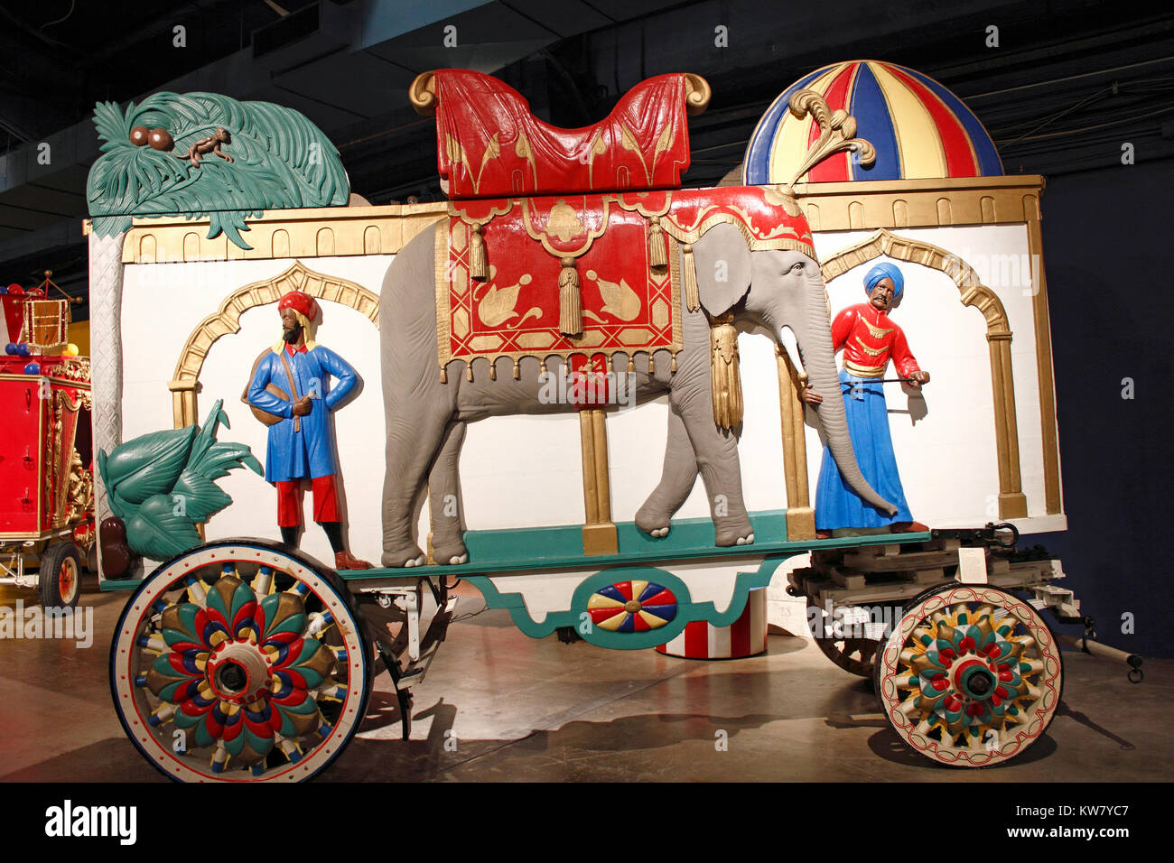 Circus carro al Museo Ringling a Sarasota, STATI UNITI D'AMERICA Foto Stock