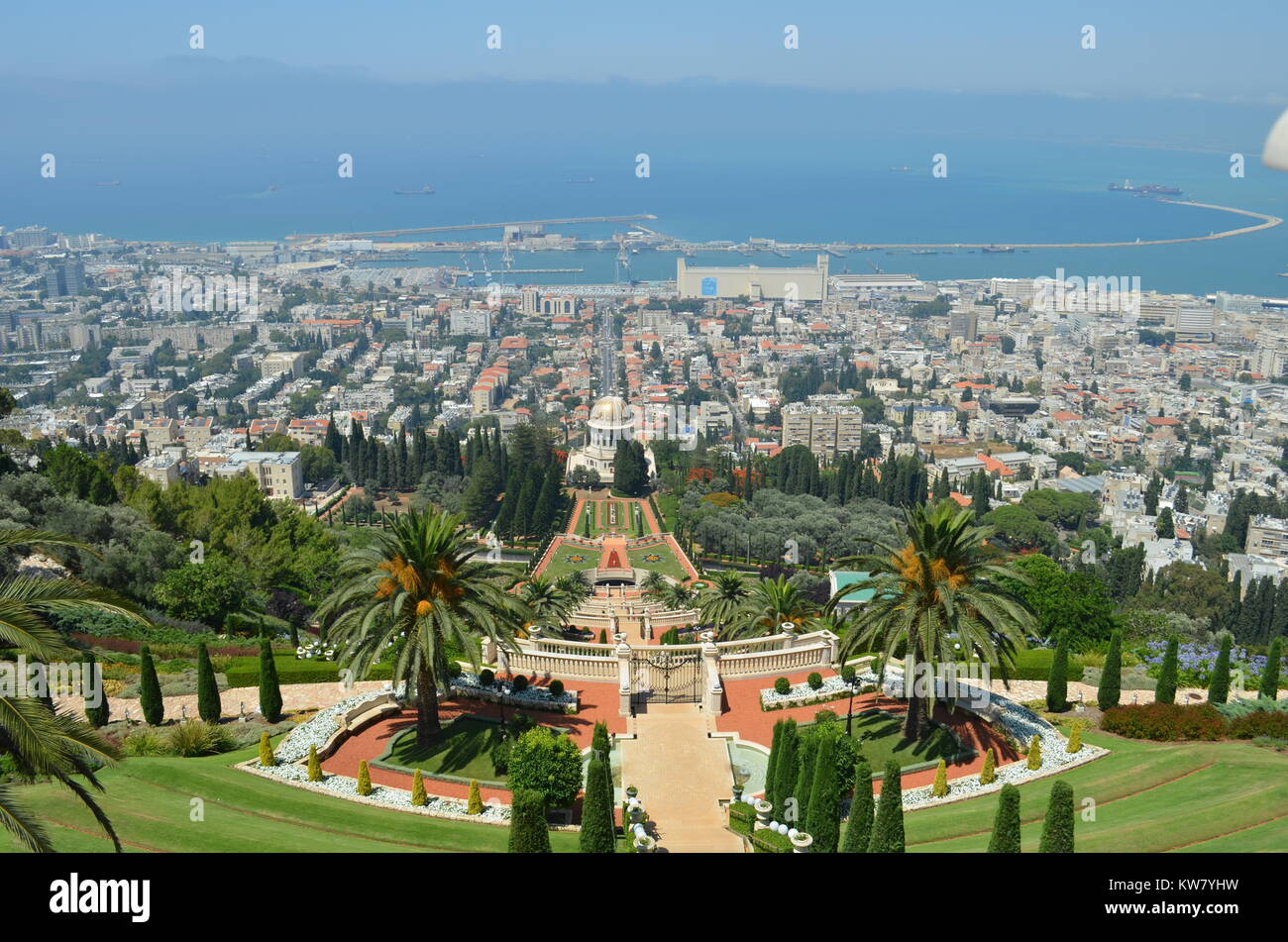 Giardini Bahai Santuario del Bab Haifa Israel Medio Oriente Foto Stock
