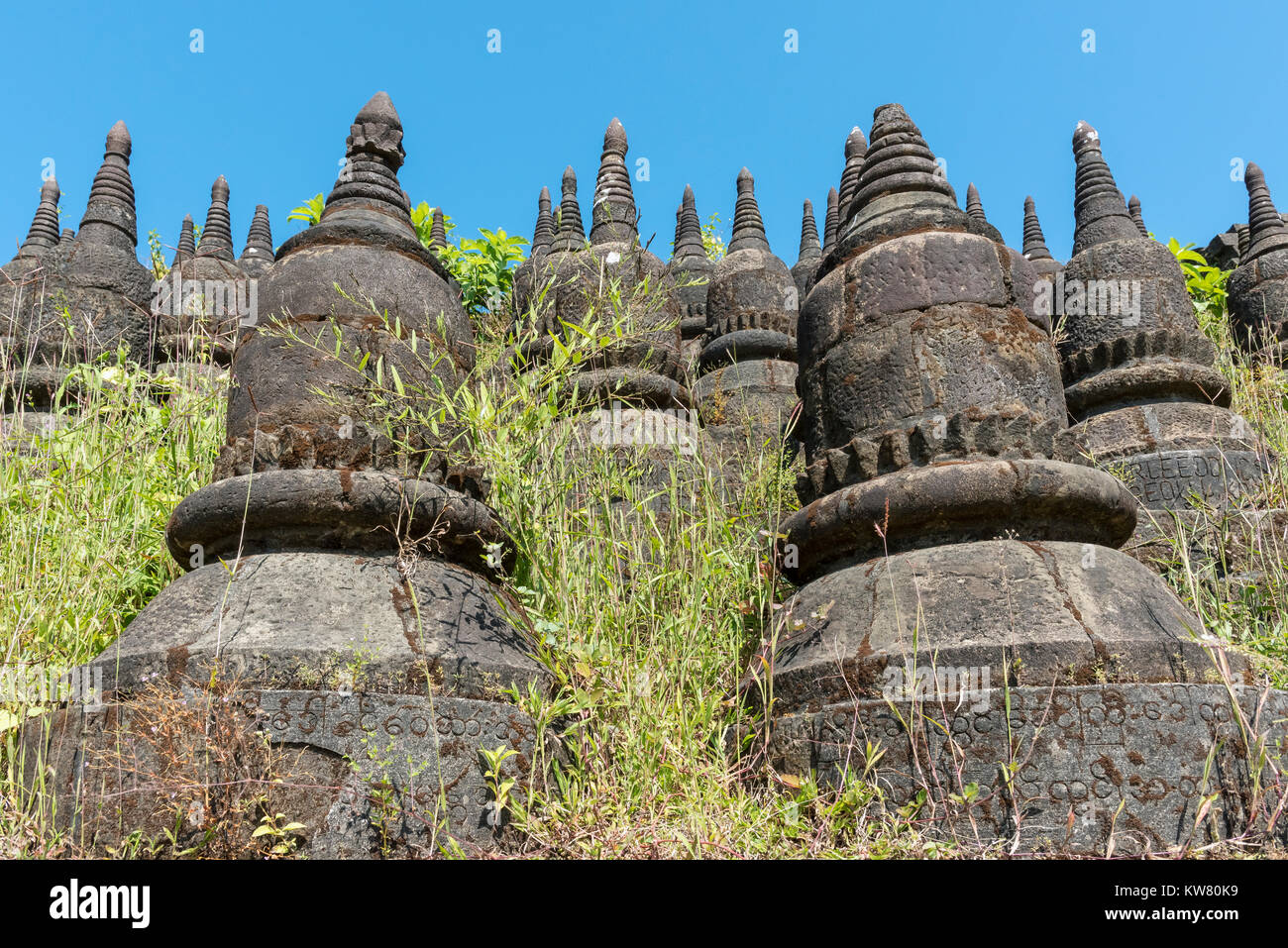 Koe Thaung (Kothaung) Pagoda, Mrauk U, Birmania (Myanmar) Foto Stock