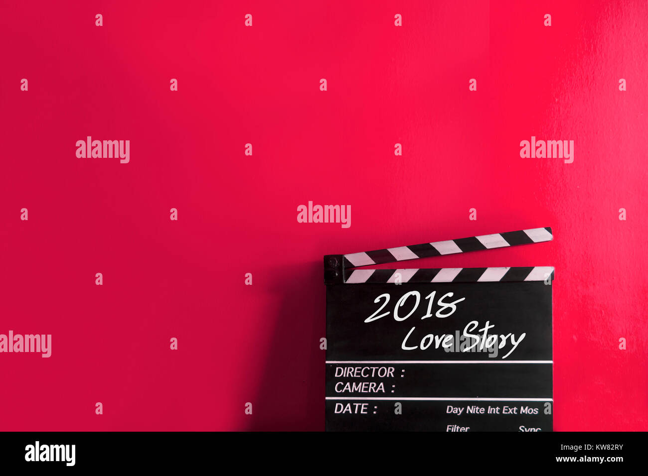 2018 love story film slate della produzione cinematografica Foto Stock