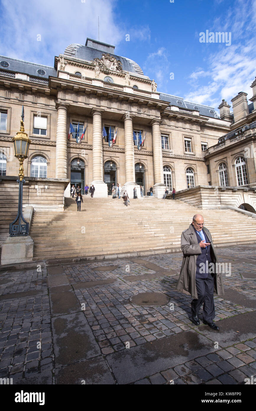 Francia, Parigi (75), il Palais de Justice, Palazzo di Giustizia corte. Foto Stock