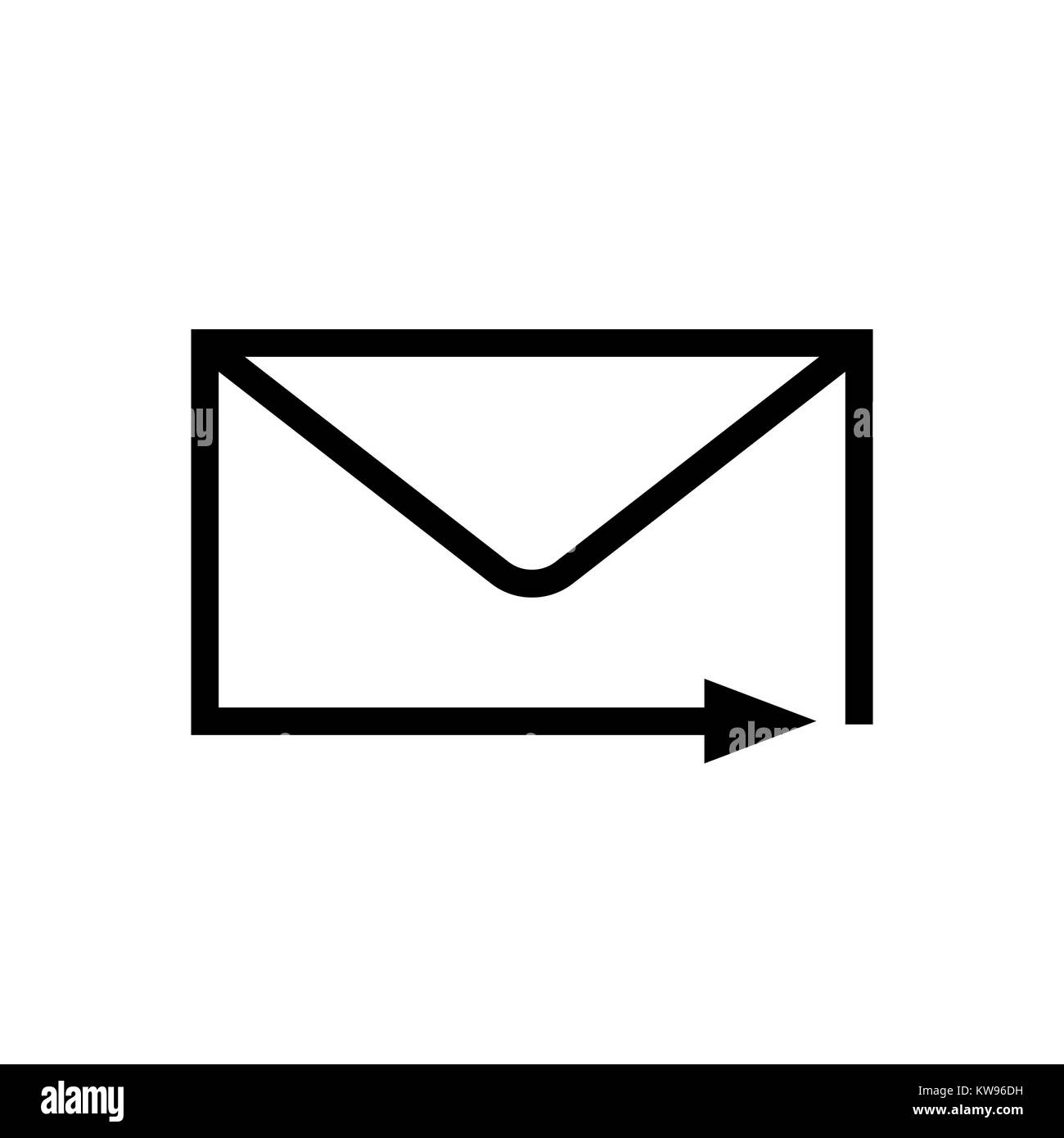 La posta del vettore icona a forma di freccia Illustrazione Vettoriale
