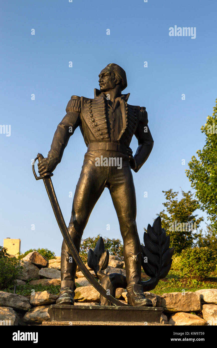 General Casimir Pulaski (Waugh) statua da Sidney Waugh in Philadelphia, Pennsylvania, Stati Uniti. Foto Stock