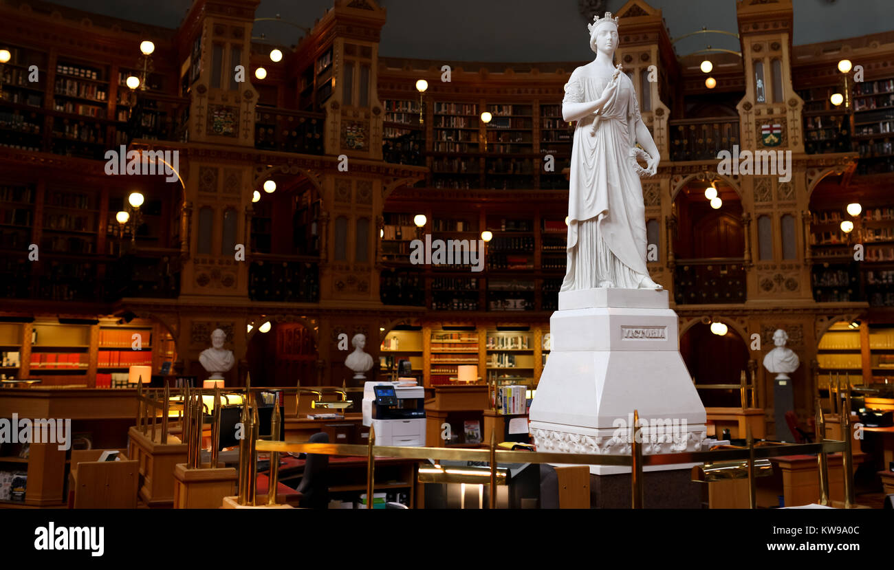 La Biblioteca parlamentare situato nel blocco centrale del Parliment edifici in Ottawa, Ontario, Canada. Foto Stock