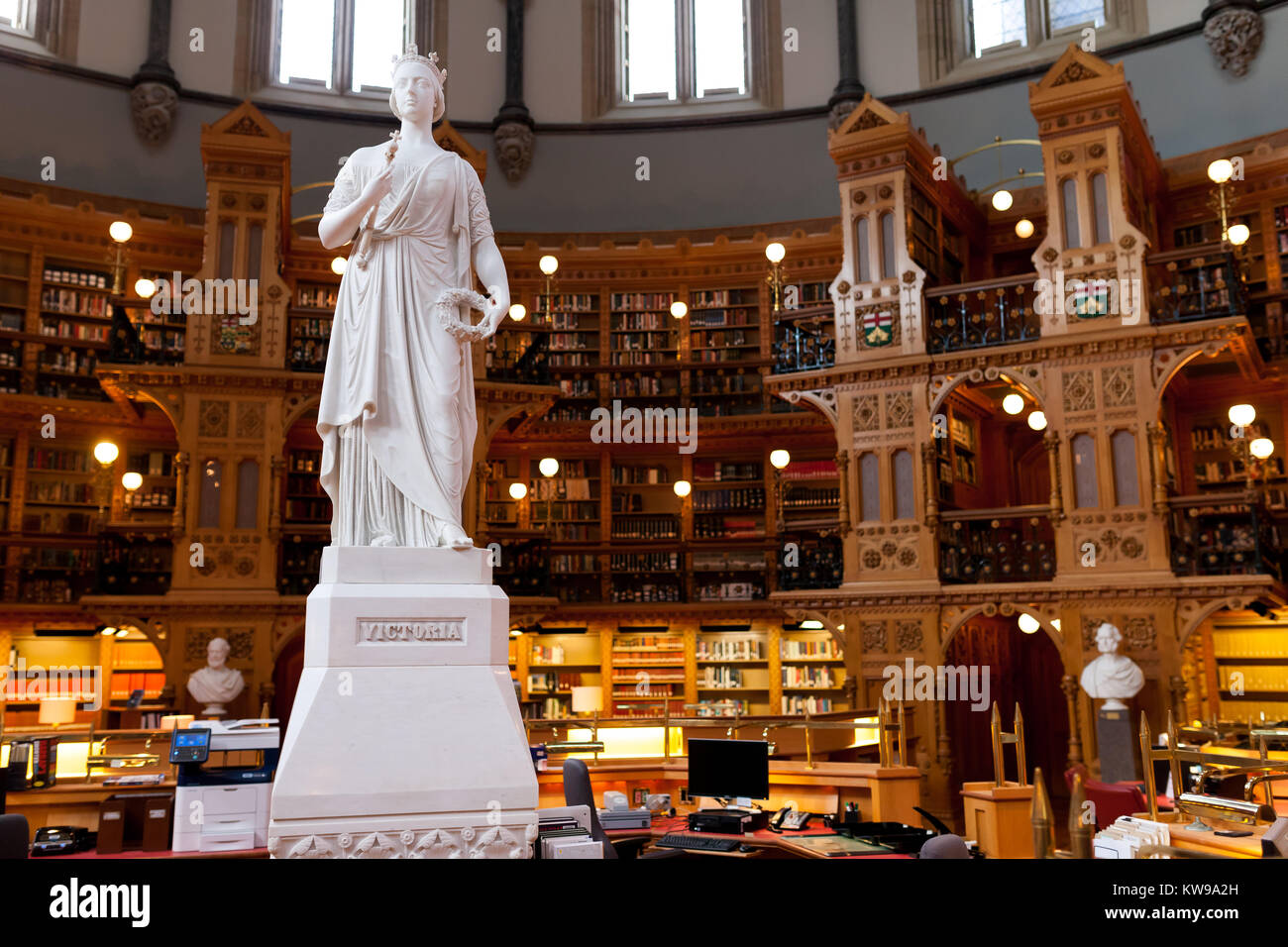La Biblioteca parlamentare situato nel blocco centrale del Parliment edifici in Ottawa, Ontario, Canada. Foto Stock