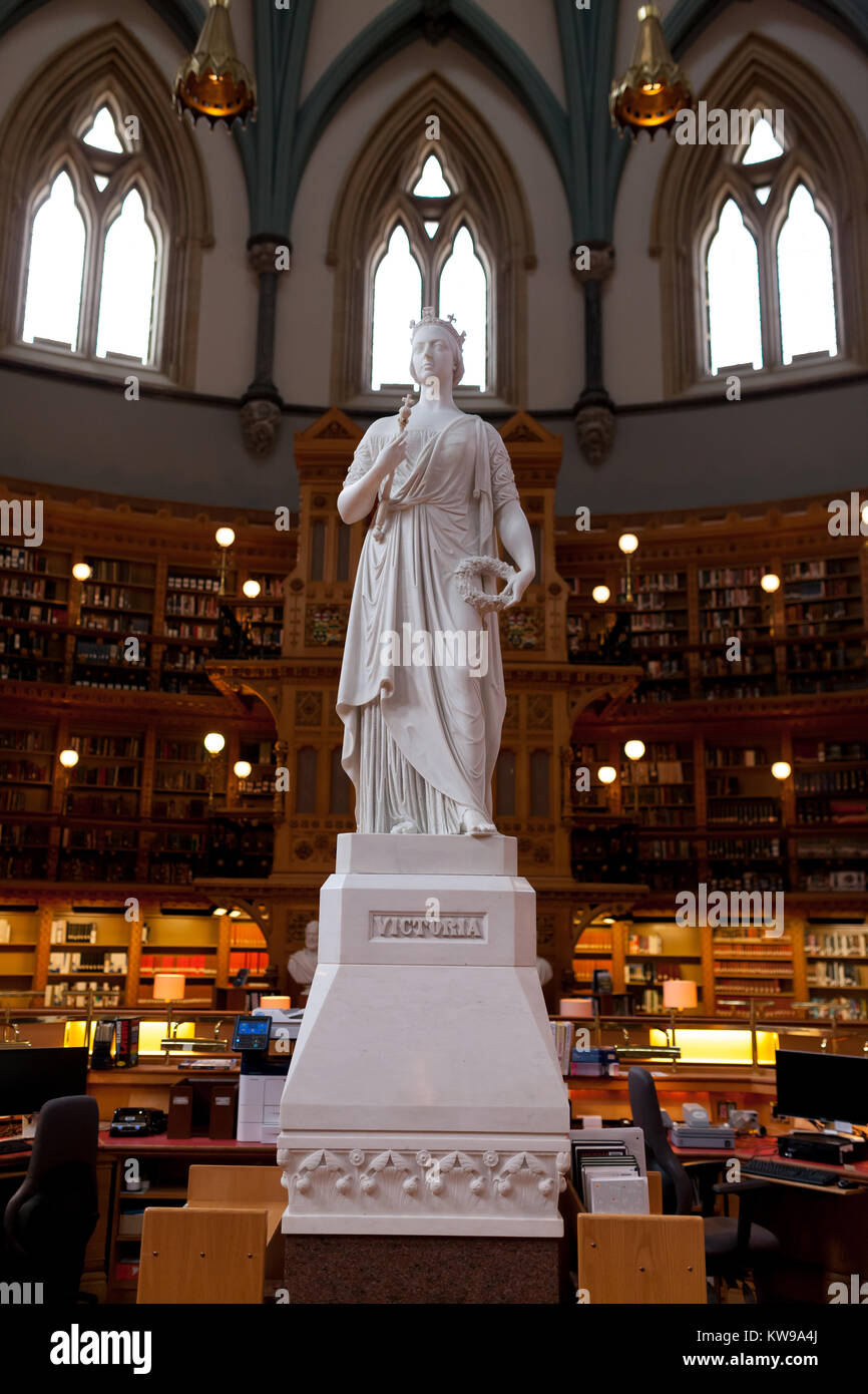 La Biblioteca parlamentare situato nel blocco centrale del Parliment edifici in Ottawa, Ontario, Canada. Foto Stock