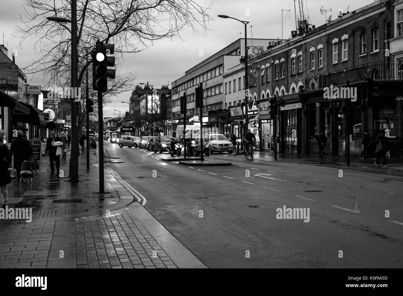 Vista di Walworth Road, Southwark, Londra. Foto Stock