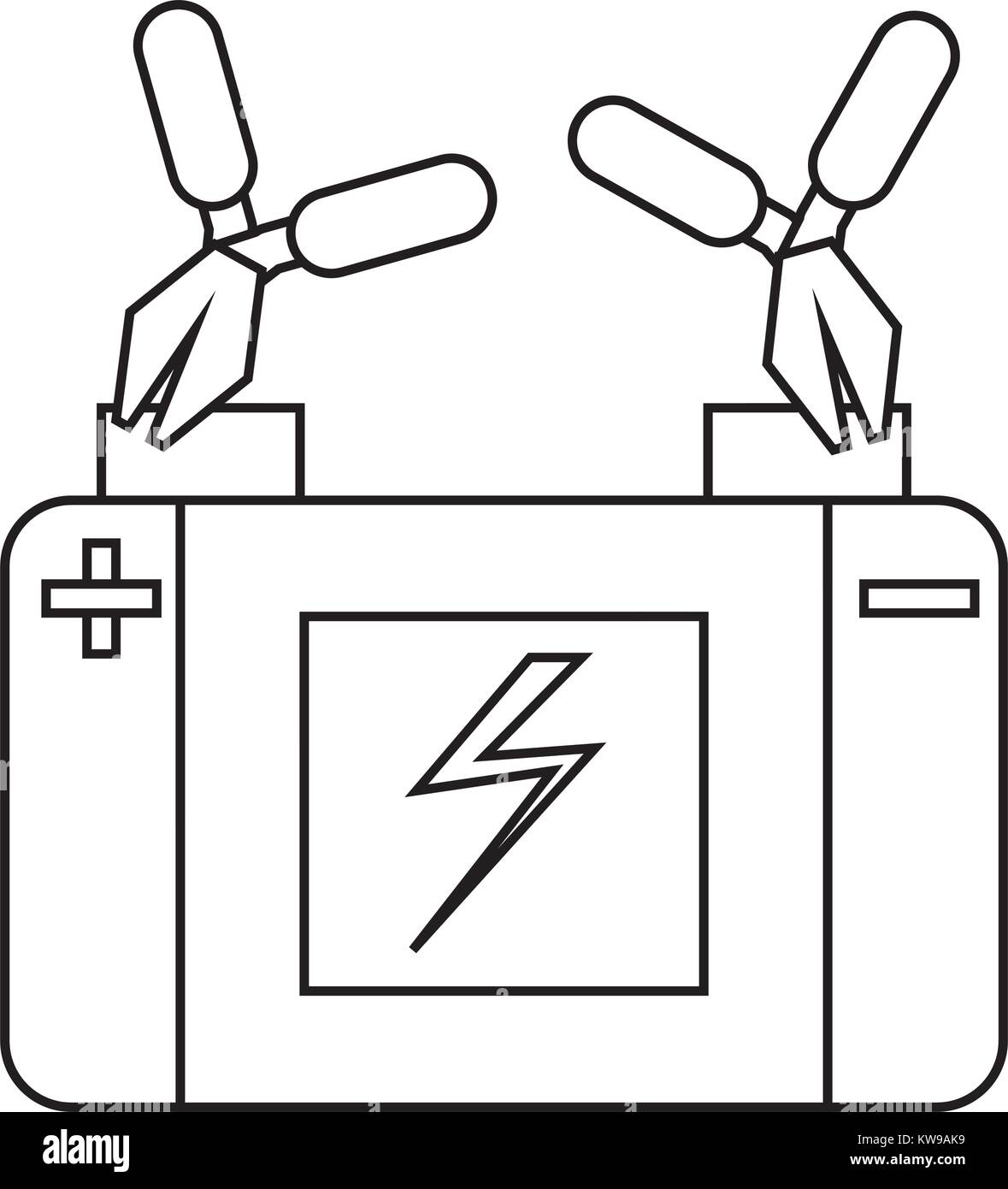 Batteria auto immagine dell'icona Illustrazione Vettoriale