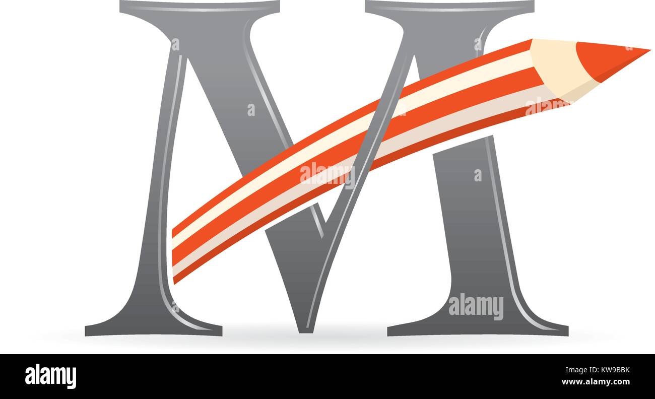 Logo Con La Lettera M Di Colore Grigio Combinato Con Una