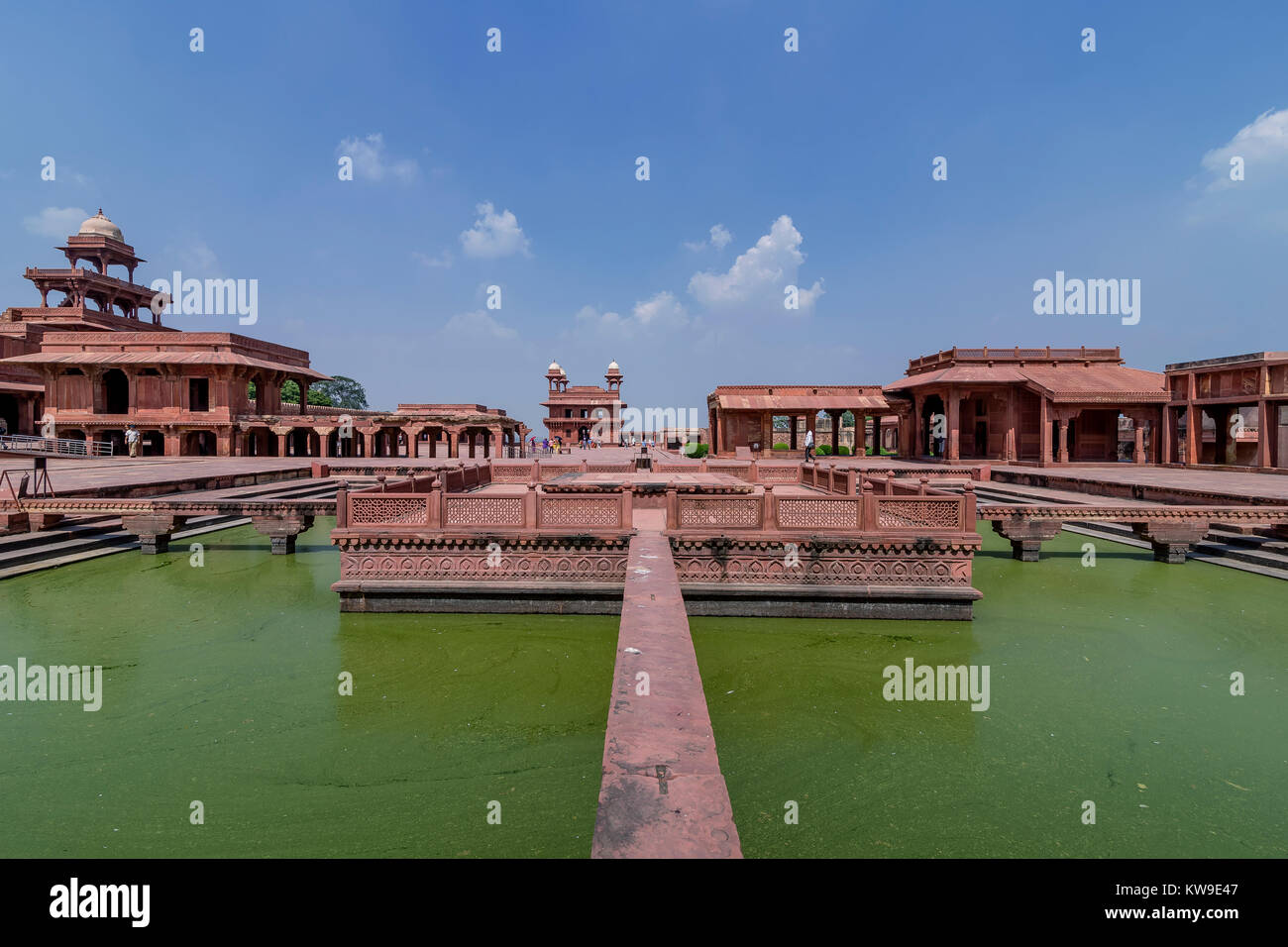 Anup Talao vasca ornamentale, Fatehpur Sikri, Uttar Pradesh, India Foto Stock