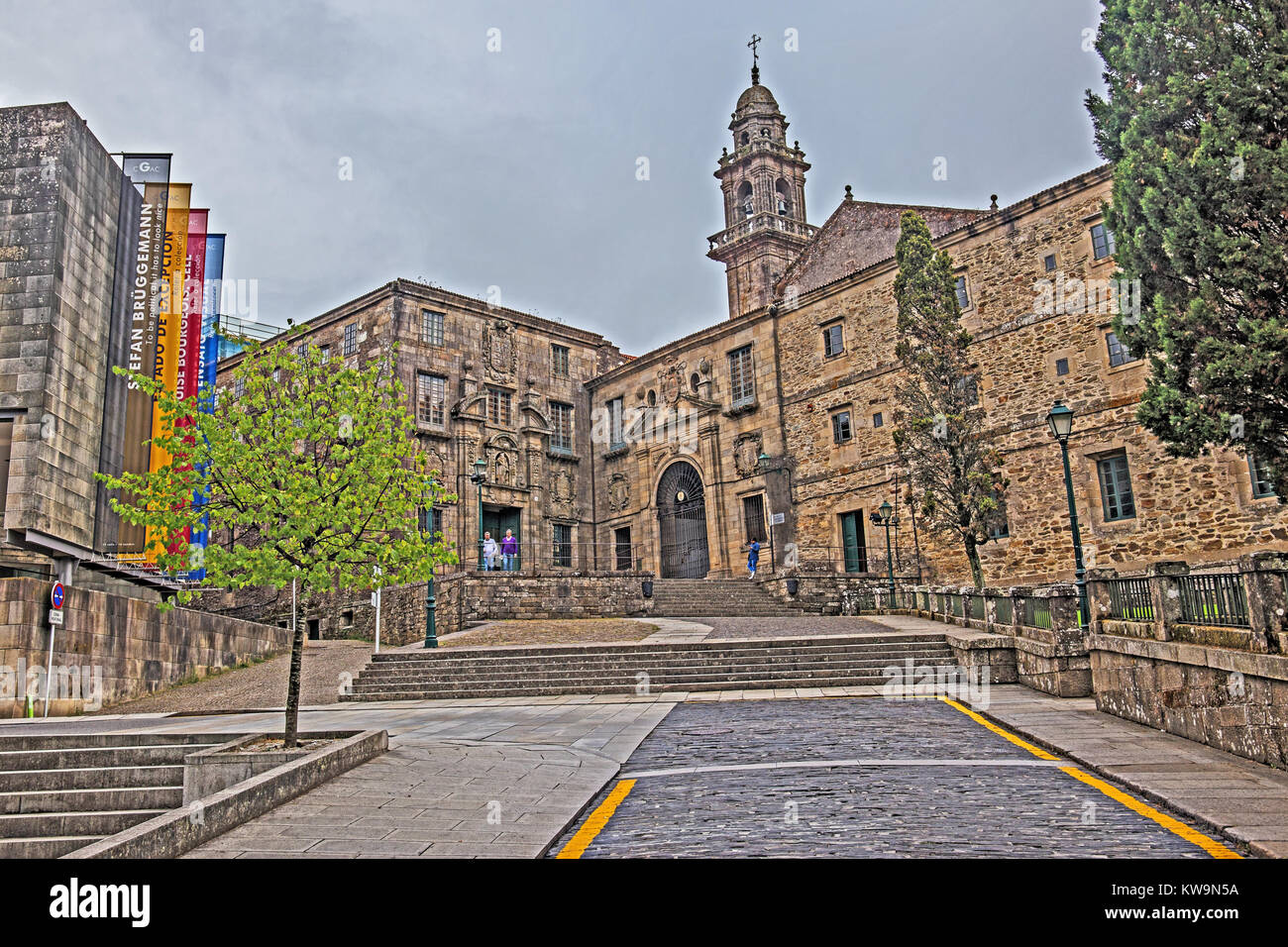 Santo Domingo convento e chiesa, Santiago de Compostela, Galizia, Spagna Foto Stock