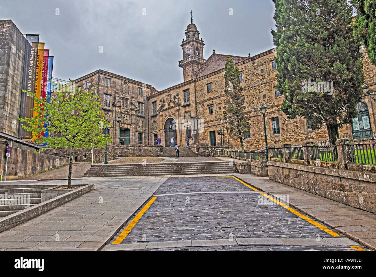 Santo Domingo convento e chiesa, Santiago de Compostela, Galizia, Spagna Foto Stock