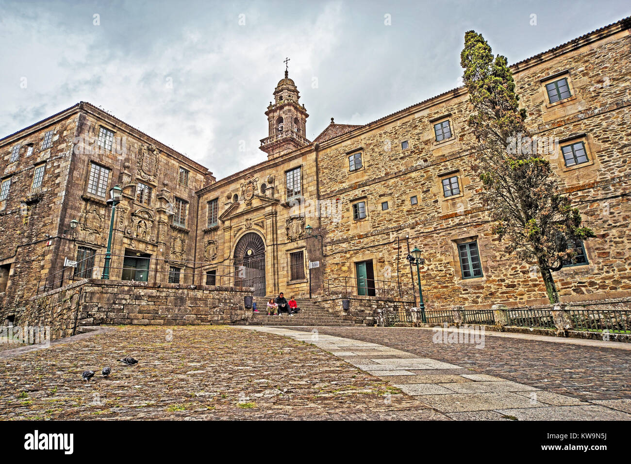 Santo Domingo convento e chiesa, Santiago de Compostela, Galizia, Spagna Foto Stock
