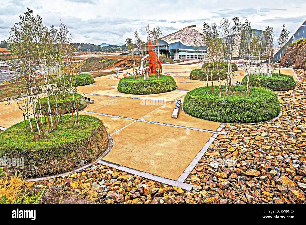 Citade da Cultura de Galicia (città di cultura), Monte Gaias, Santiago de Compostela, Galizia, Spagna Foto Stock