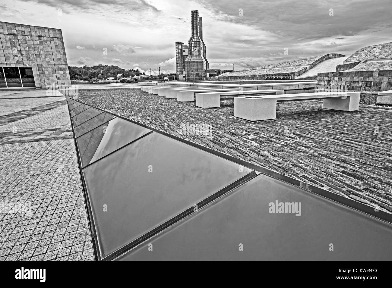 Citade da Cultura de Galicia (città di cultura), Monte Gaias, Santiago de Compostela, Galizia, Spagna Foto Stock