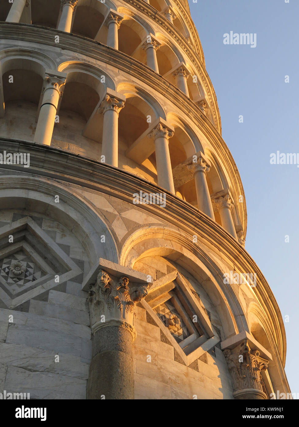 La Torre Pendente di Pisa Foto Stock