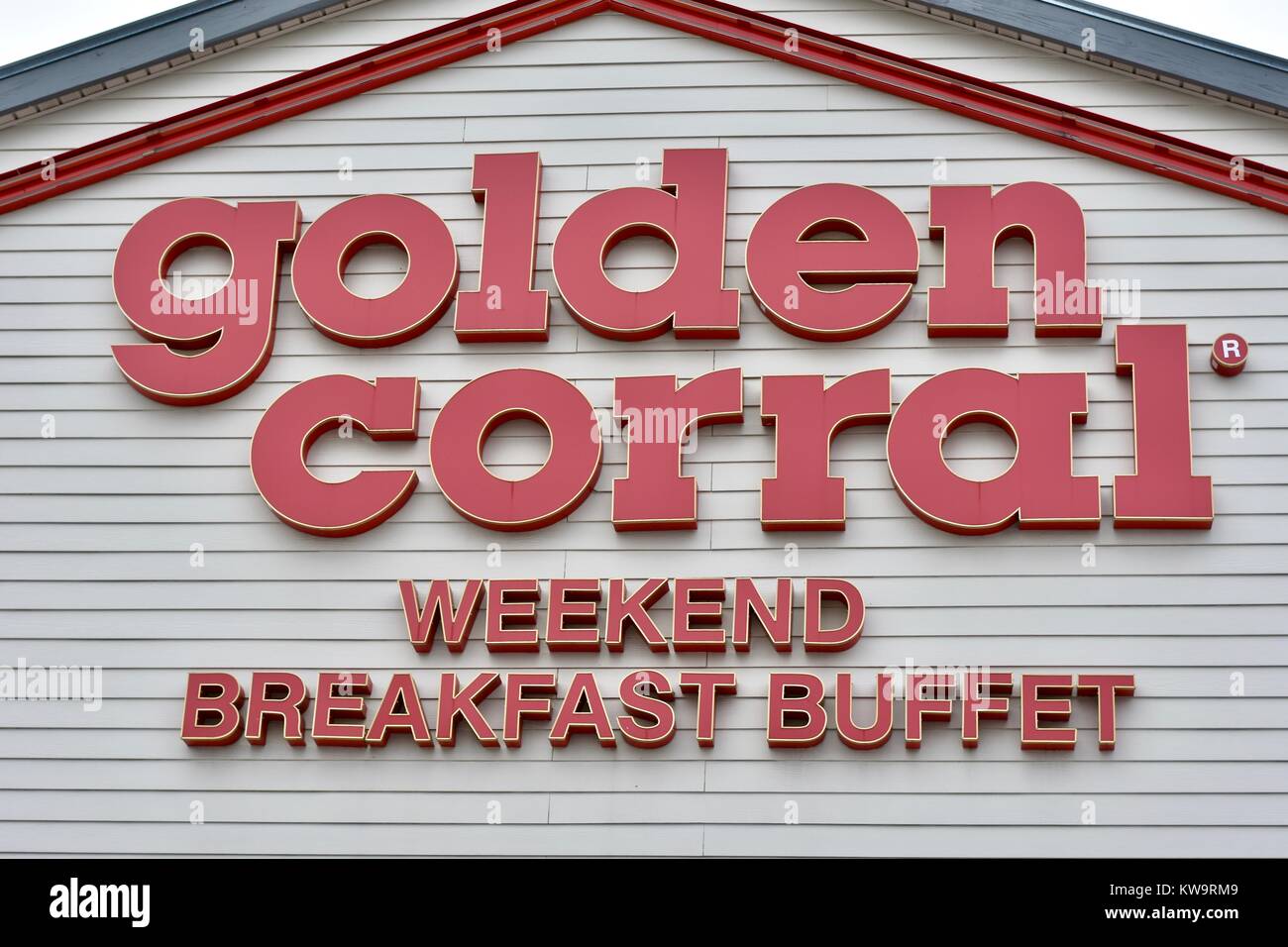 Golden Corral del fine settimana e la prima colazione a buffet Foto Stock