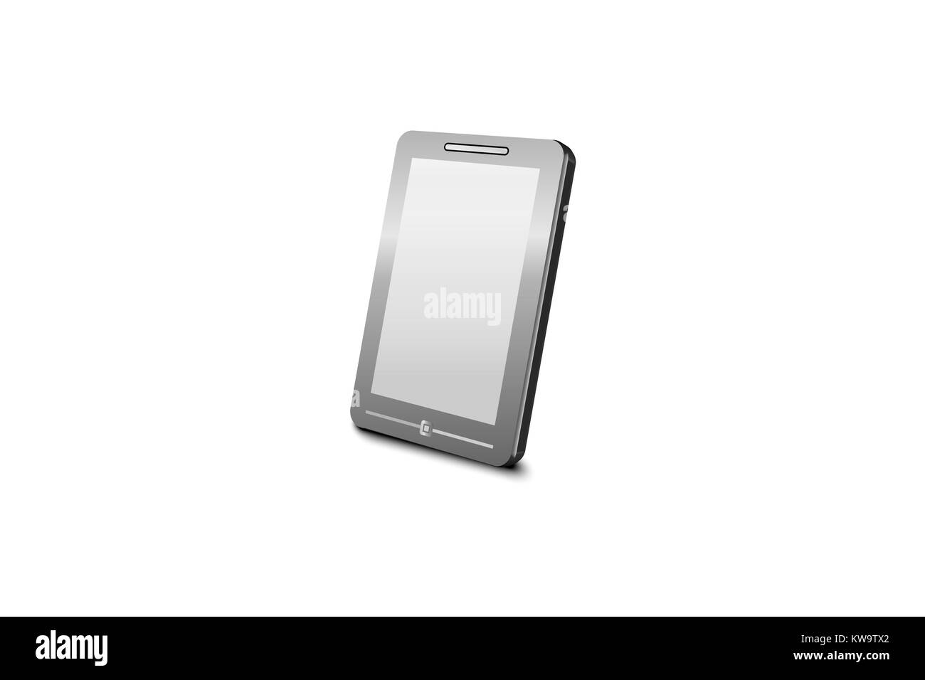 Icona dello smartphone su sfondo bianco. illustrazione vettoriale Foto Stock