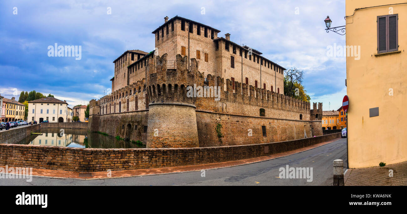 Imponente Rocca Sanvitale di Fontanellato,,Emilia Romagna,vicino a Parma,l'Italia. Foto Stock