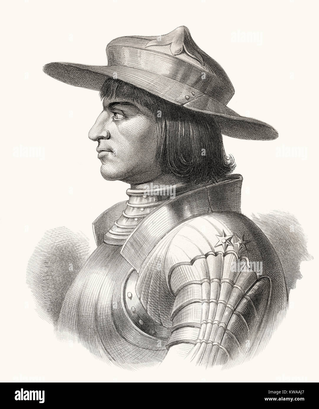 Franz von Sickingen, 1481 - 1523, leader del Renano Svevo e cavalieri Foto Stock