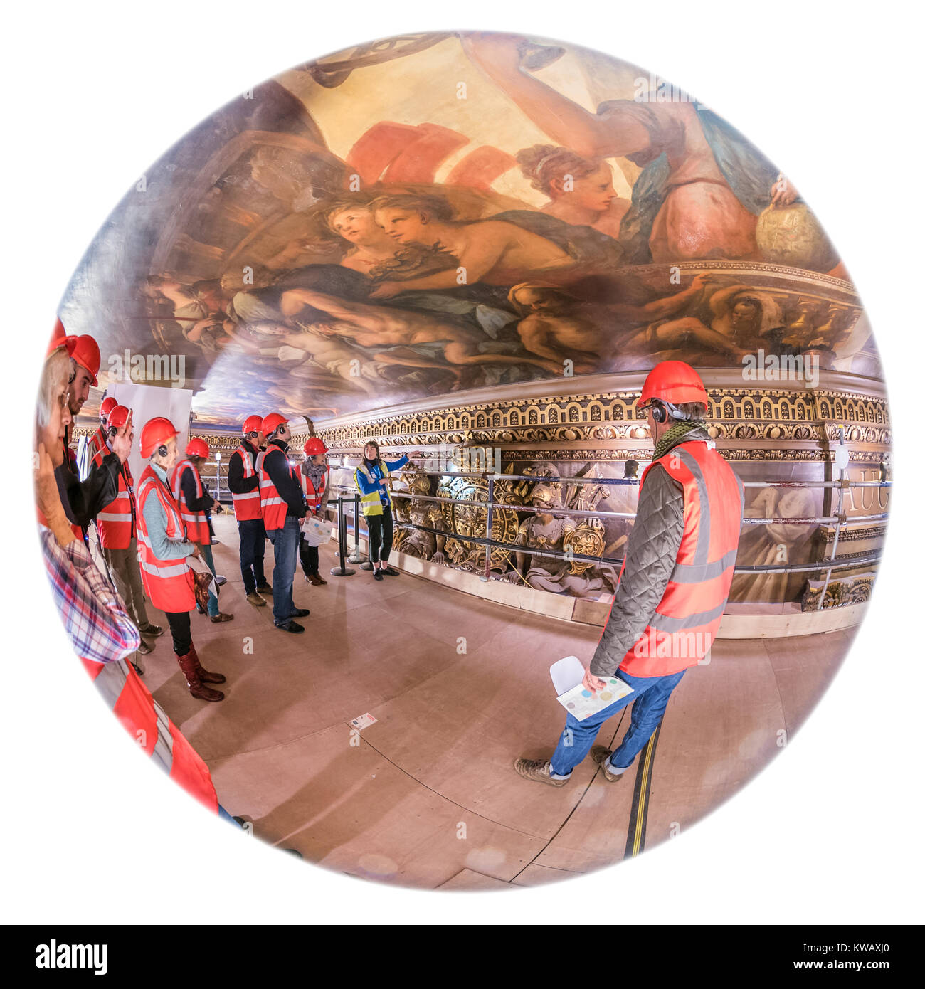 Sala dipinta sul soffitto, Old Royal Naval College di Greenwich Foto Stock