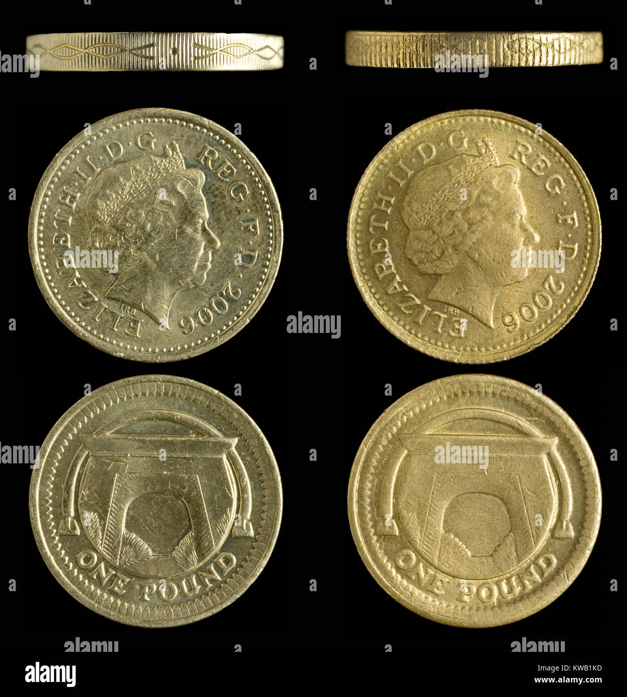 Fake Pound Coin Foto Stock