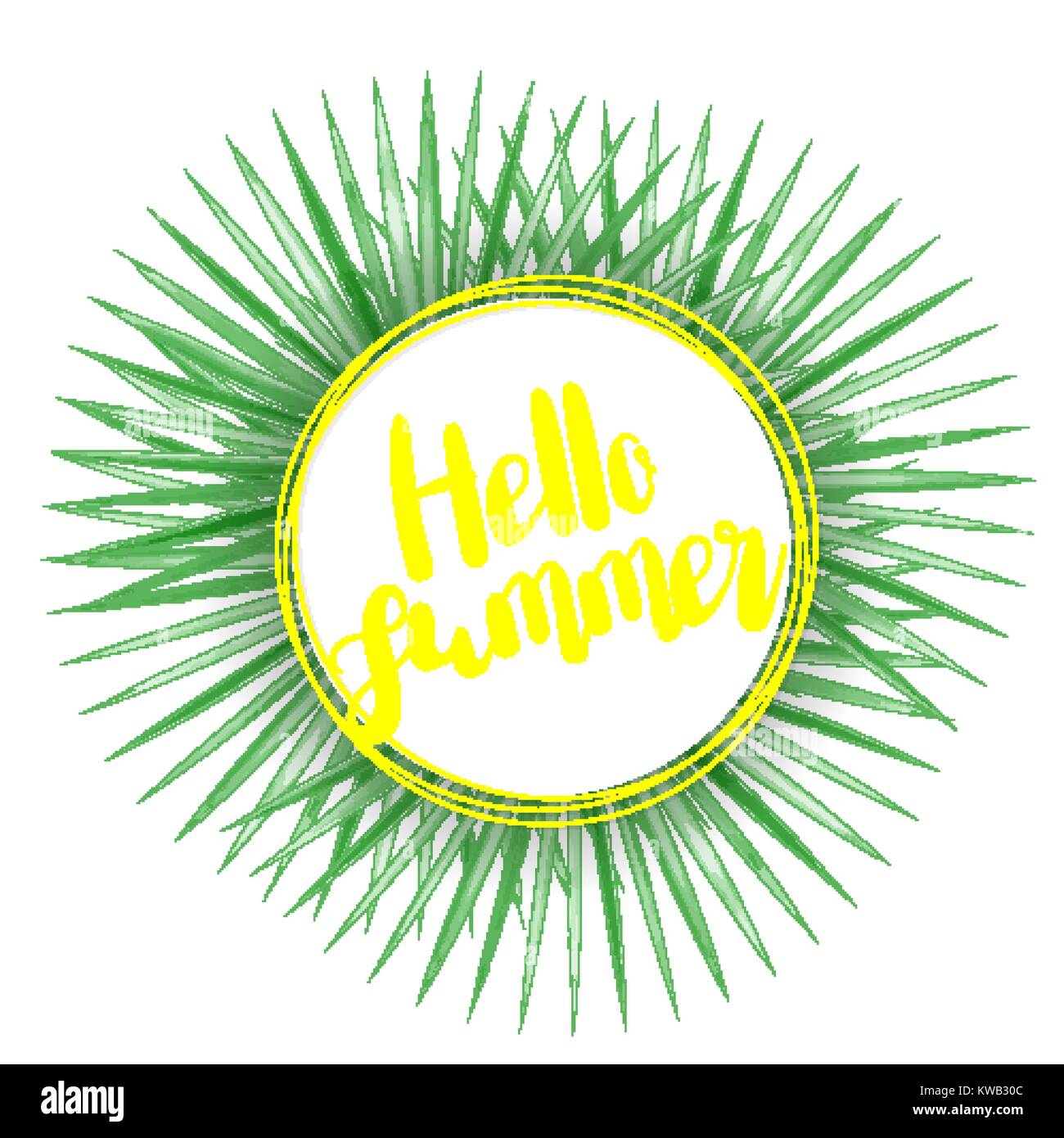 Acquerello paol saluto in foglia Illustrazione Vettoriale