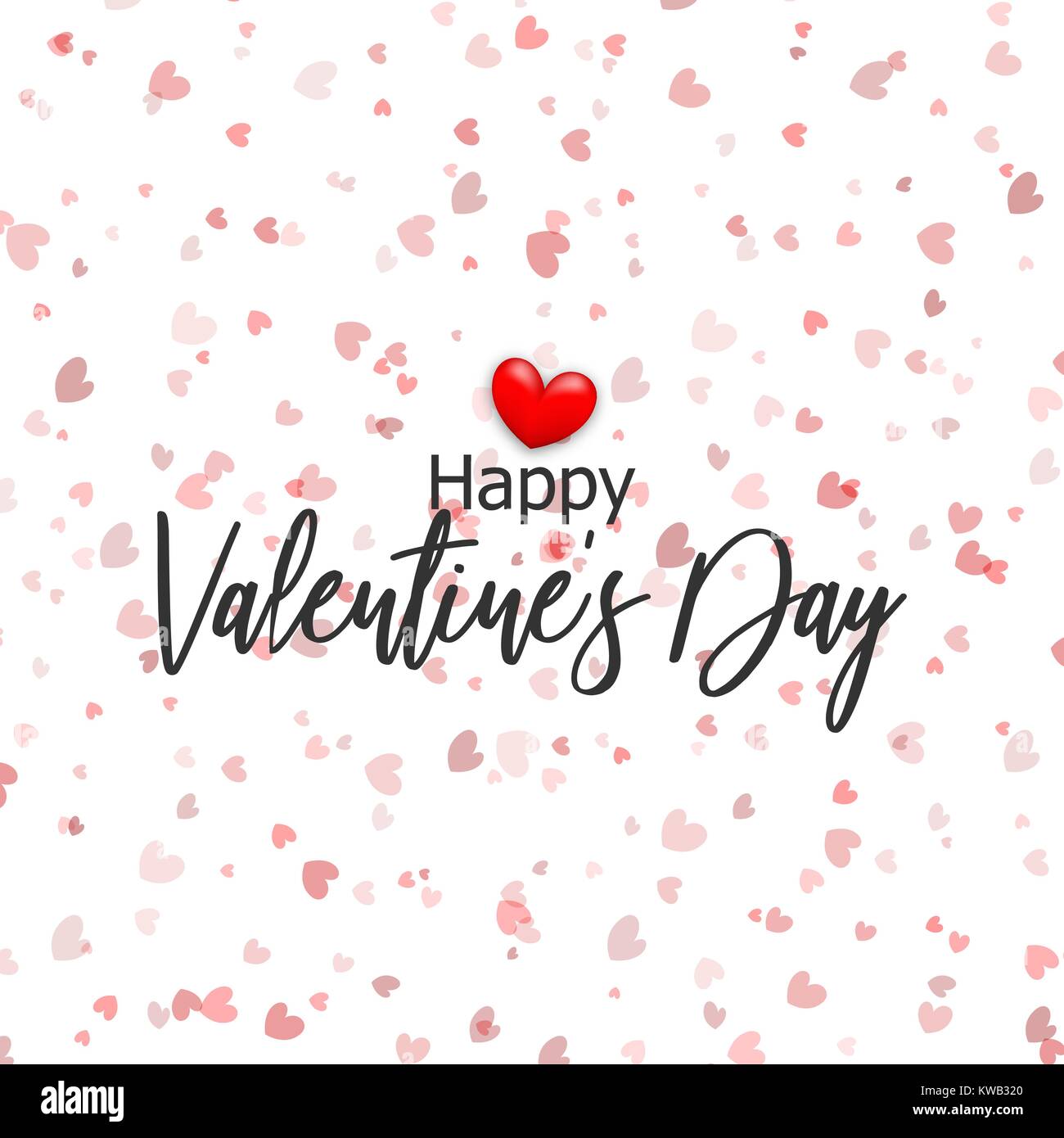 Valentines Day card coriandoli Illustrazione Vettoriale