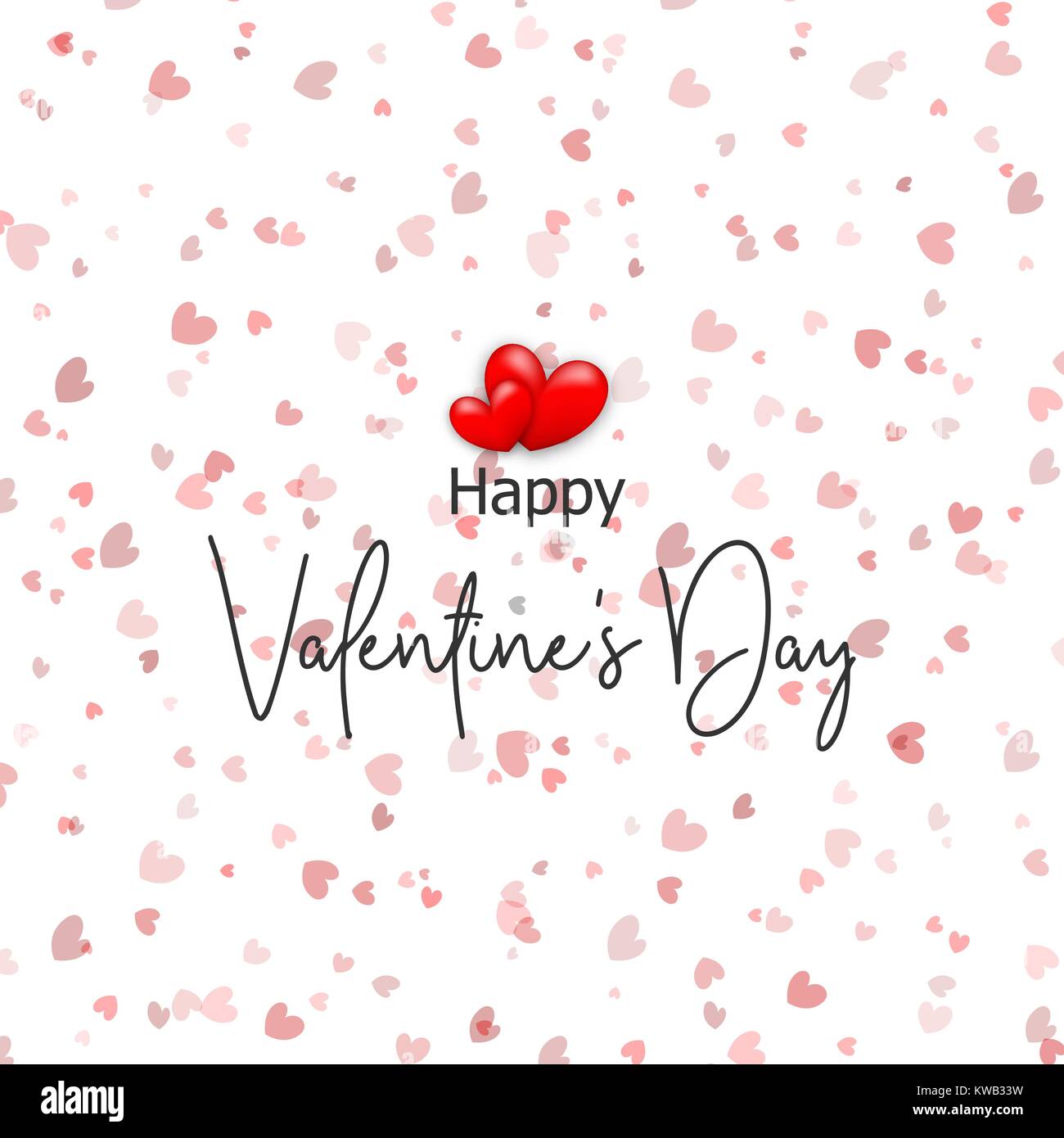 Valentines Day card coriandoli Illustrazione Vettoriale