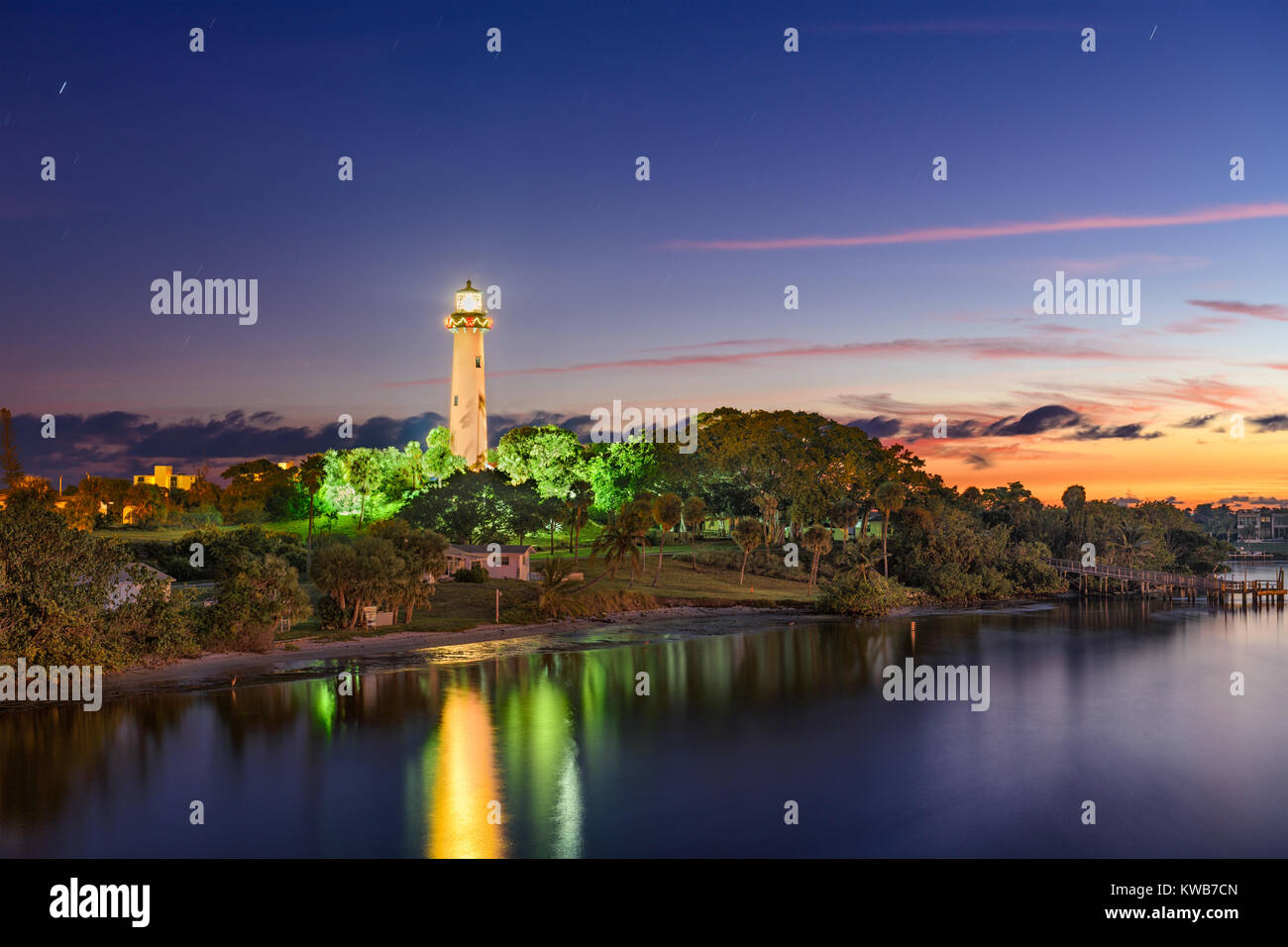 Jupiter, Florida, Stati Uniti d'America presso Jupiter luce di ingresso. Foto Stock