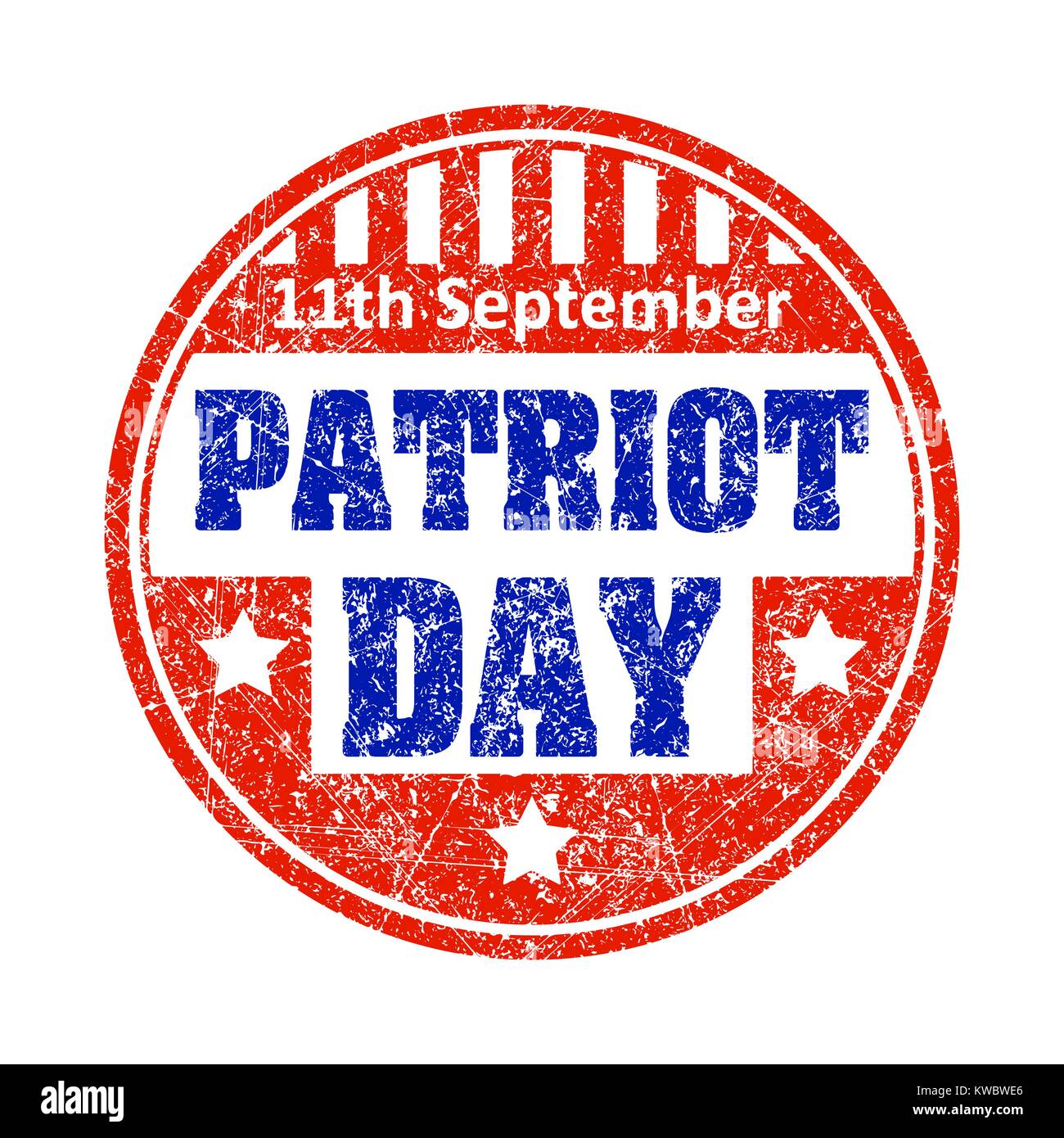 Xi Settembre Patriot giorno colorato stile grunge timbro di gomma emblema Illustrazione Vettoriale