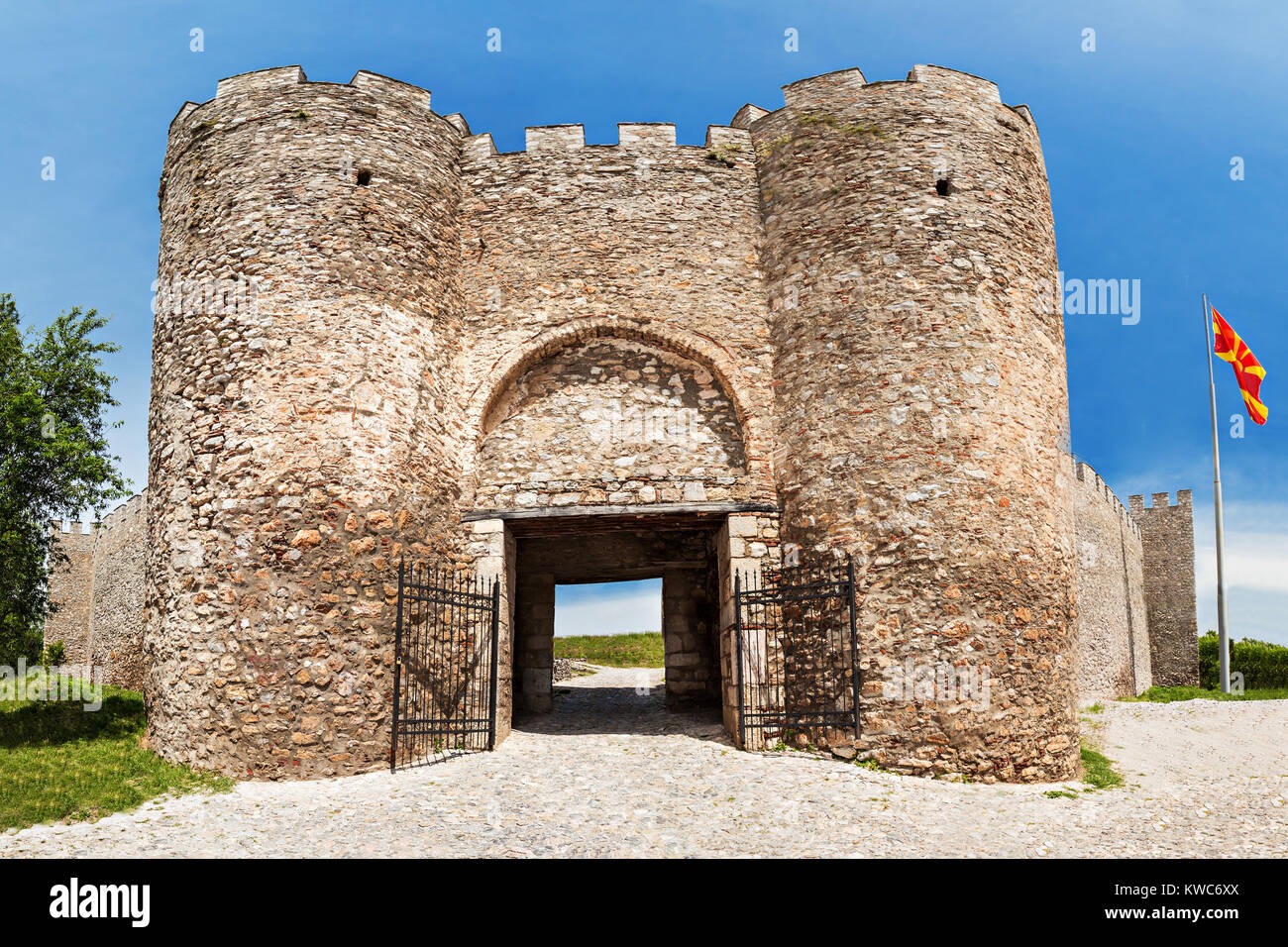 Samuil della fortezza è una fortezza nella città vecchia, Ohrid Macedonia Foto Stock