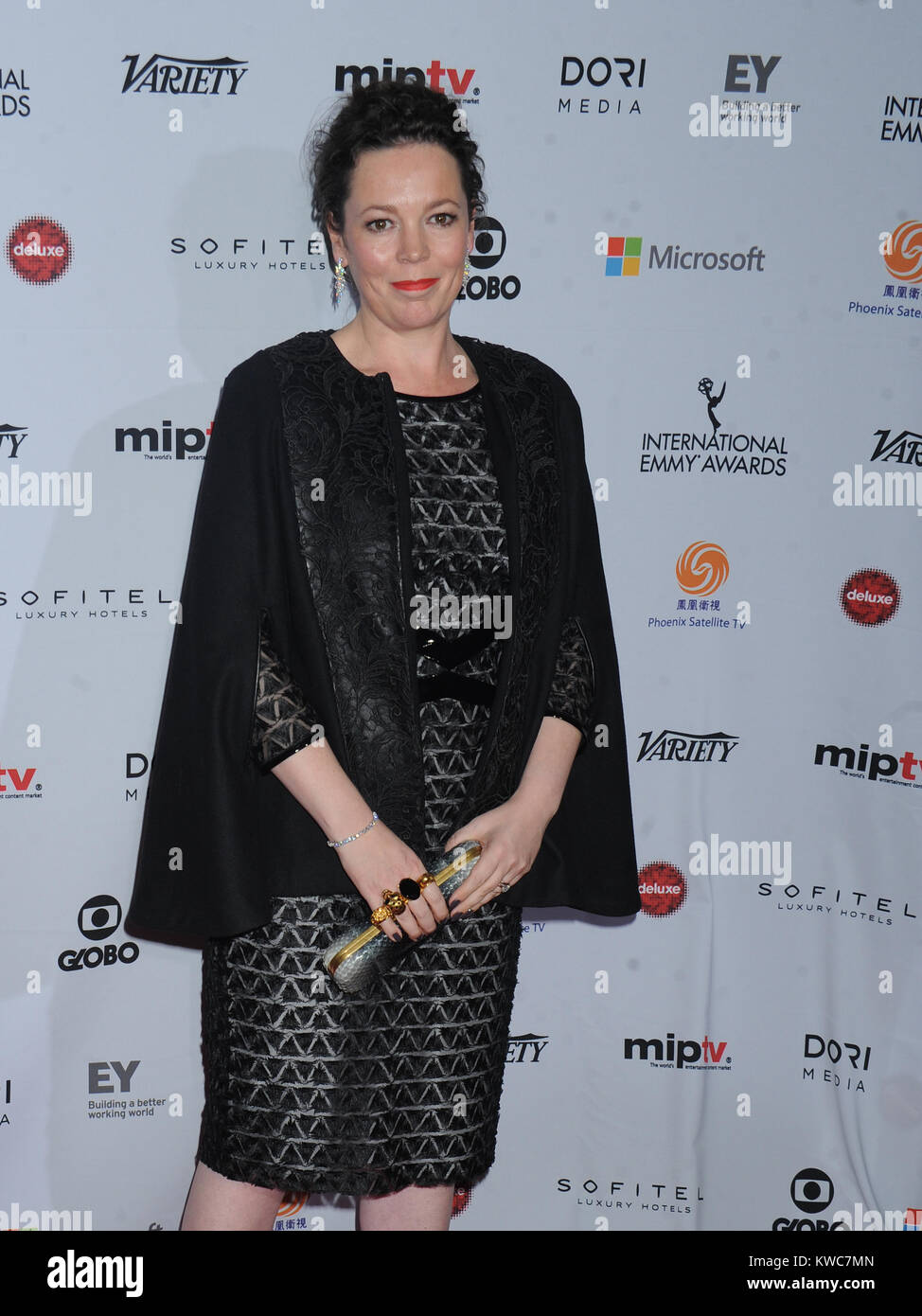 NEW YORK, NY - novembre 24: Olivia Colman assiste il 2014 International Academy of Television Arts & Sciences Awards a New York Hilton on November 24, 2014 in New York City People: Olivia Colman Foto Stock