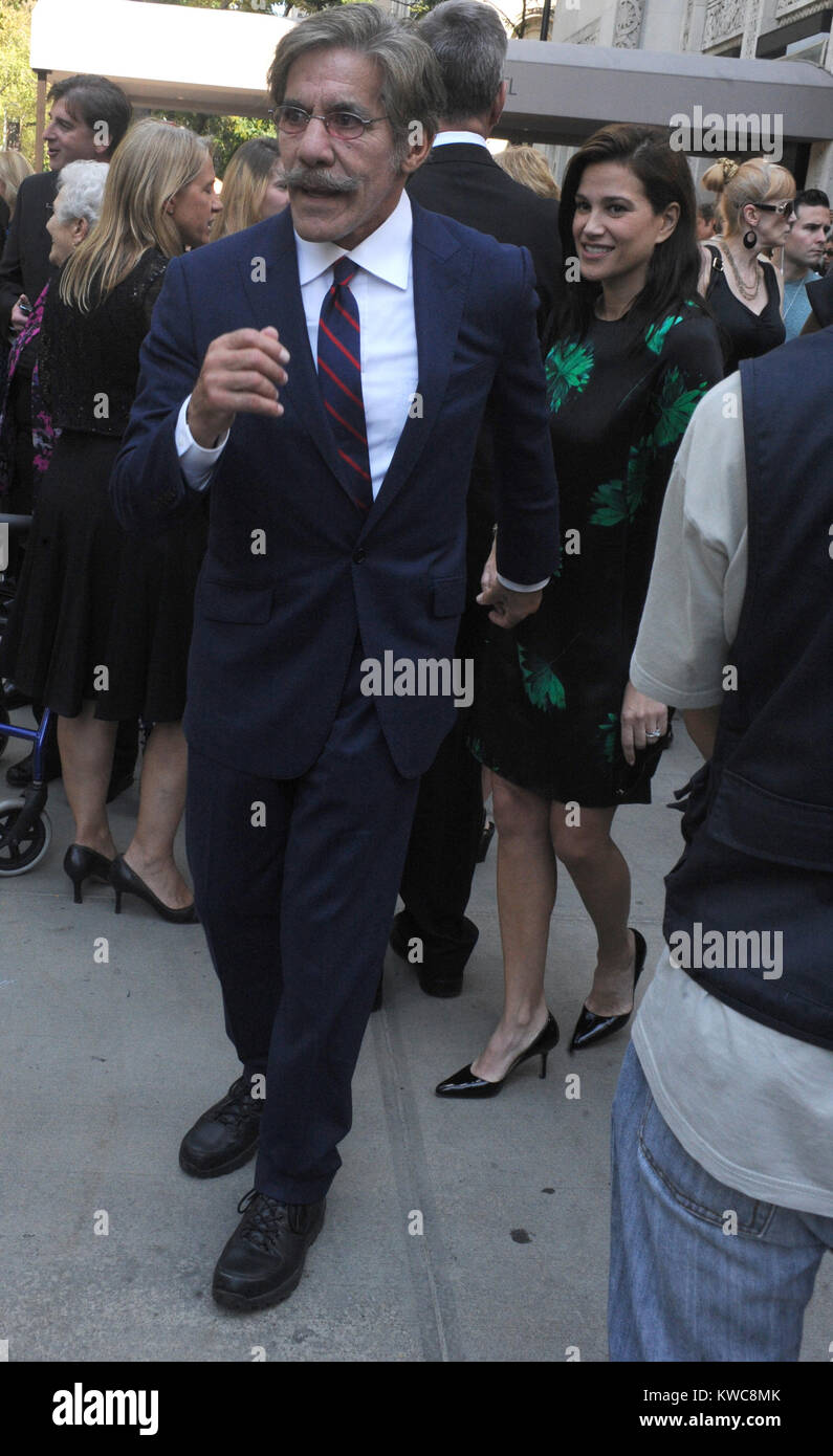 NEW YORK, NY - Settembre 07: Geraldo Rivera frequentare il Joan Rivers memoriale di servizio al Tempio Emanu-El il 7 settembre 2014 a New York City. Persone: Geraldo Rivera Foto Stock