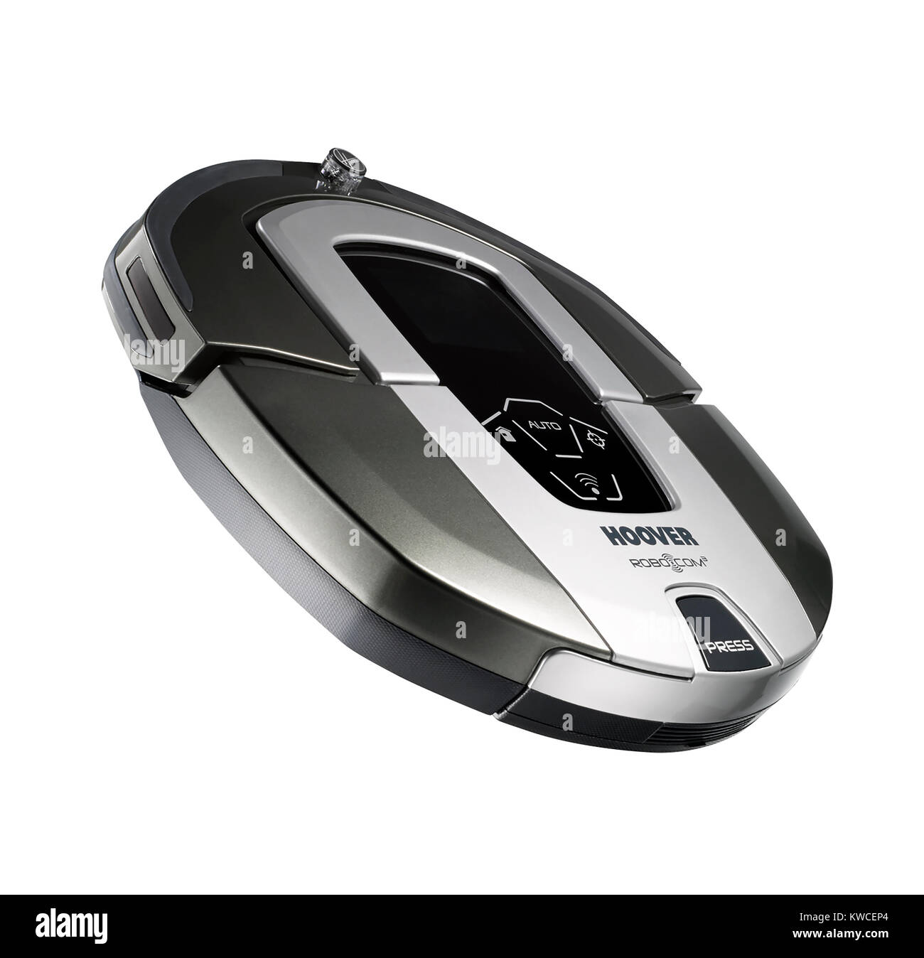 Un taglio fuori tiro di una robotica di Hoover semoventi aspirapolvere Foto Stock