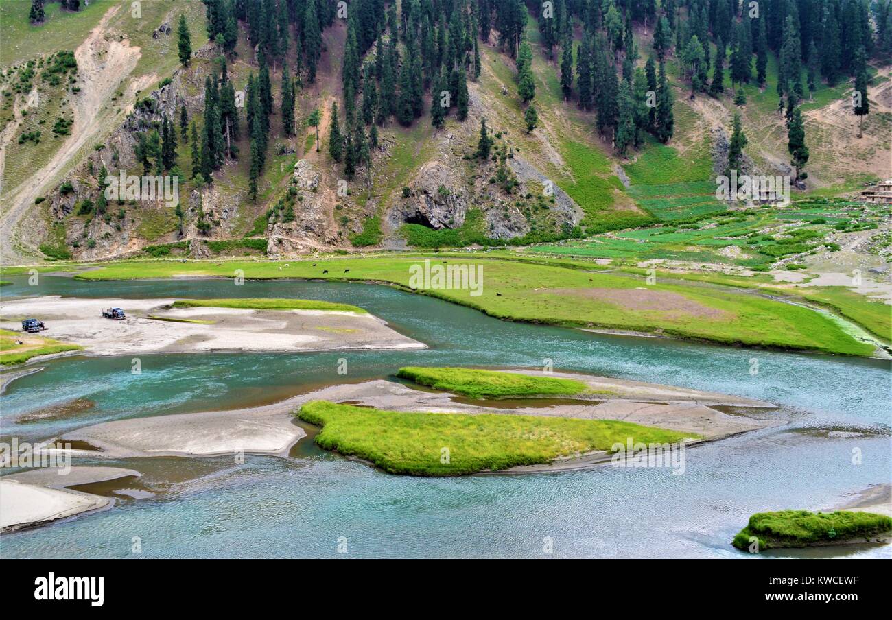 La maggior parte della vista bella vicino a valle Naran Pakistan Foto Stock