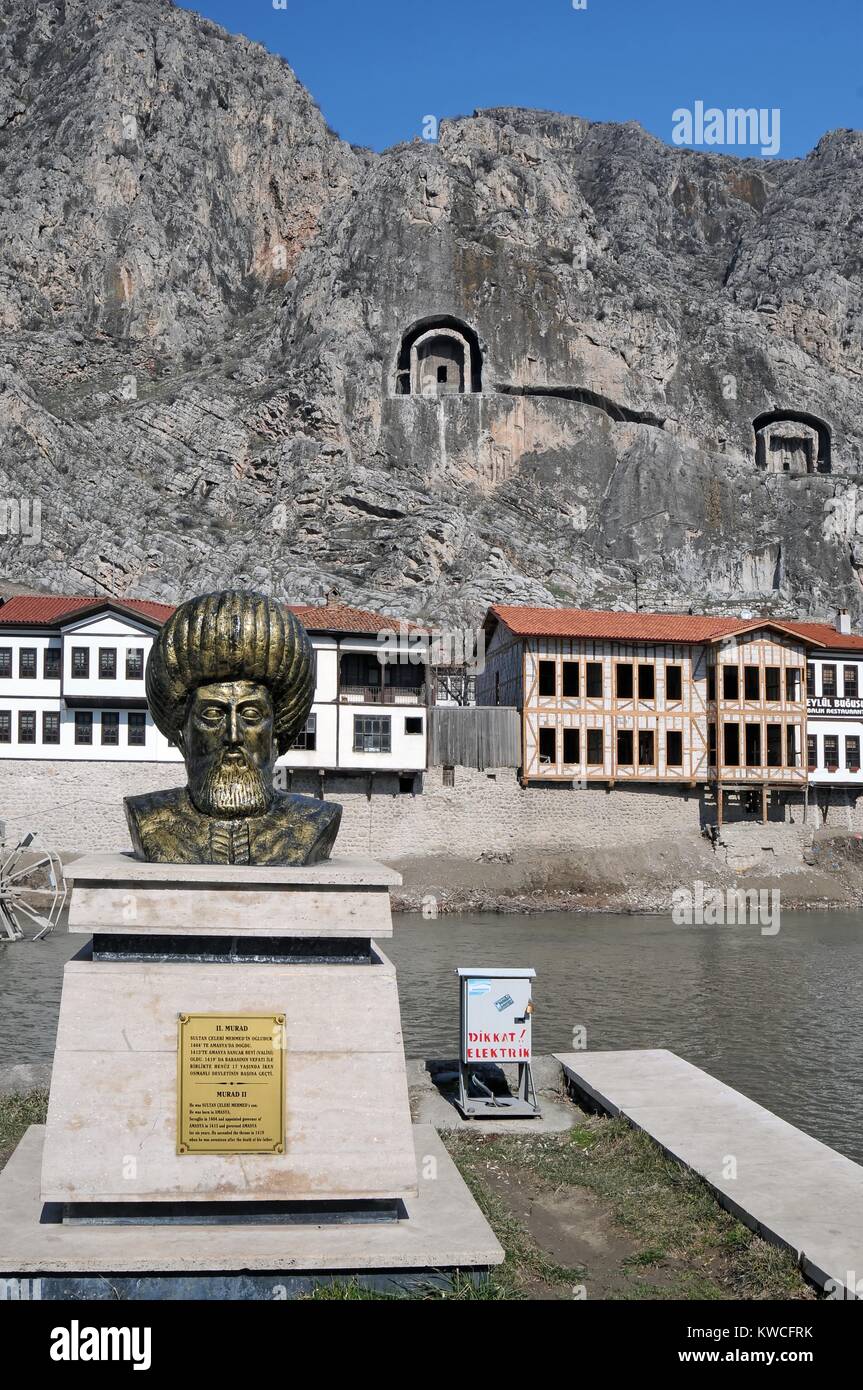 Marzo 11,2012 AMASYA TURCHIA.Amasya è una città nella parte settentrionale della Turchia . Amasya è situato all'interno della regione del Mar Nero. A Tokat da est, a Tokat e Yozgat Foto Stock