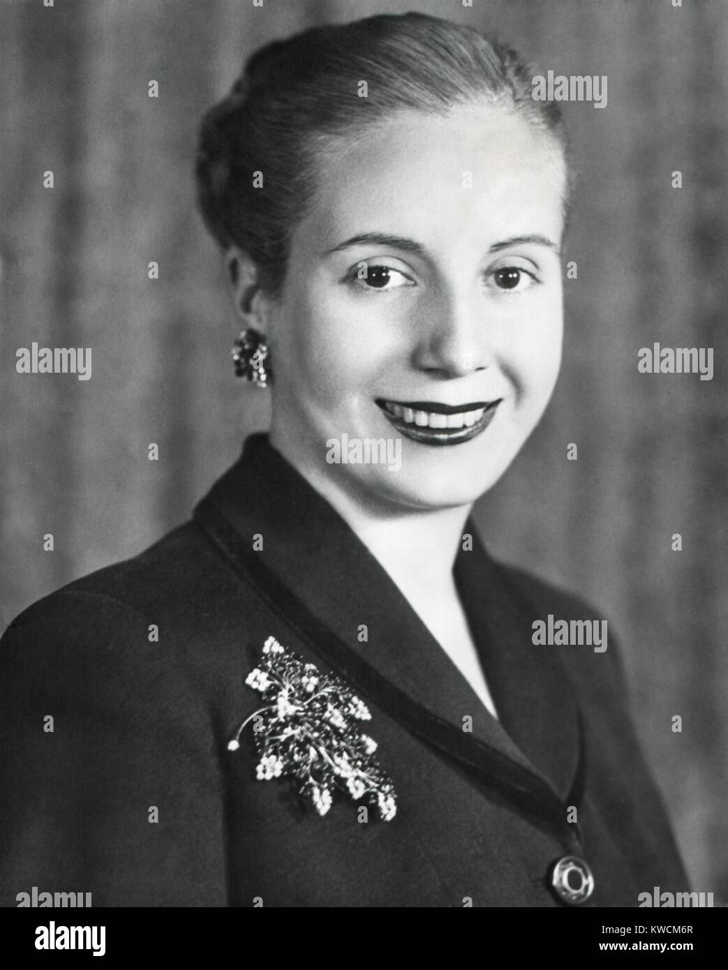 Eva Duarte de Peron, moglie del presidente argentino Juan Domingo Peron. Giugno 1948. - (BSLOC 2014 14 22) Foto Stock