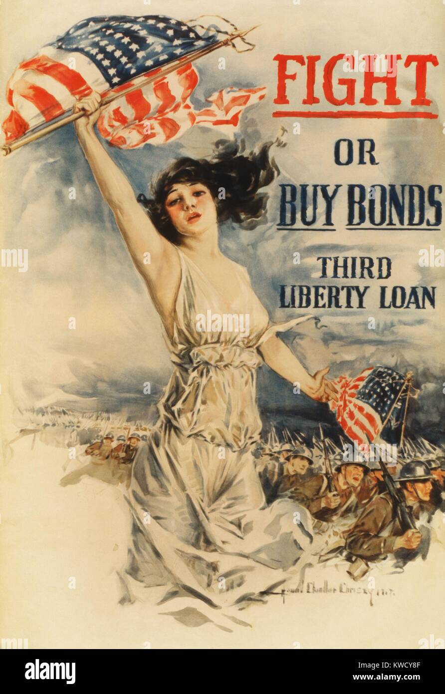 Lotta o acquistare le obbligazioni--terzo prestito liberty. American Guerra Mondiale 1 poster da Howard Chandler Christy 1917 (BSLOC 2017 1 59) Foto Stock