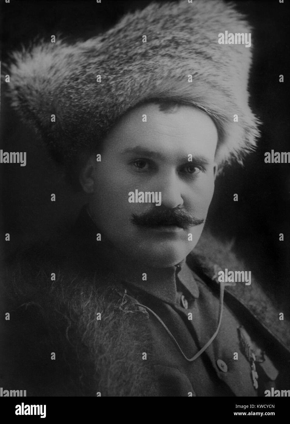 Grigori Semenoff, era un cosacco leader militare in Siberia sostenuta da francese, inglese e giapponese. Egli combatté contro i bolscevichi nella zona del ramo di Trans-Baikal di Trans-Siberian ferroviarie e incoraggiato il caos politico per il suo sponsor giapponese nel 1918-19 (BSLOC 2017 2 11) Foto Stock