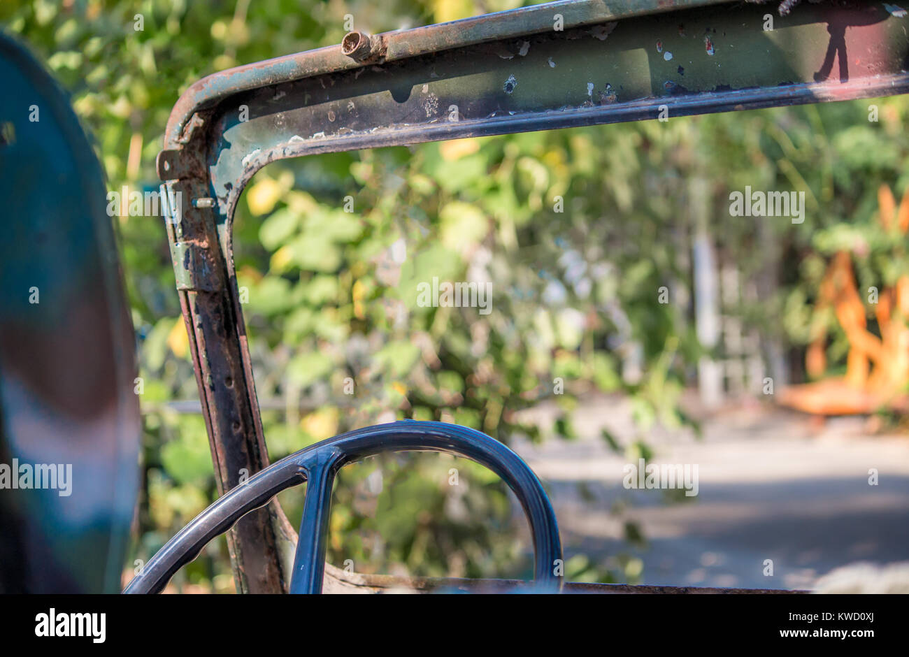 Un vecchio Jeep Foto Stock