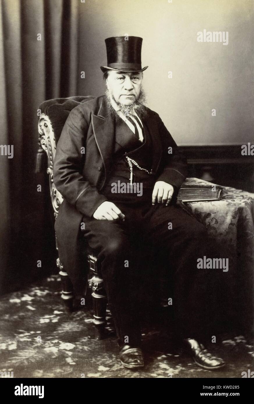 Paul Kruger, Presidente della Repubblica del Sudafrica, 1883-1900. Egli ha portato la Afrikaners, i coloni olandesi di ascendenza, attraverso i loro 25 anni di lotta contro l'espansione britannica e la definitiva conquista nella seconda guerra di cinghiale 1899-1902 (BSLOC_2017_20_39) Foto Stock