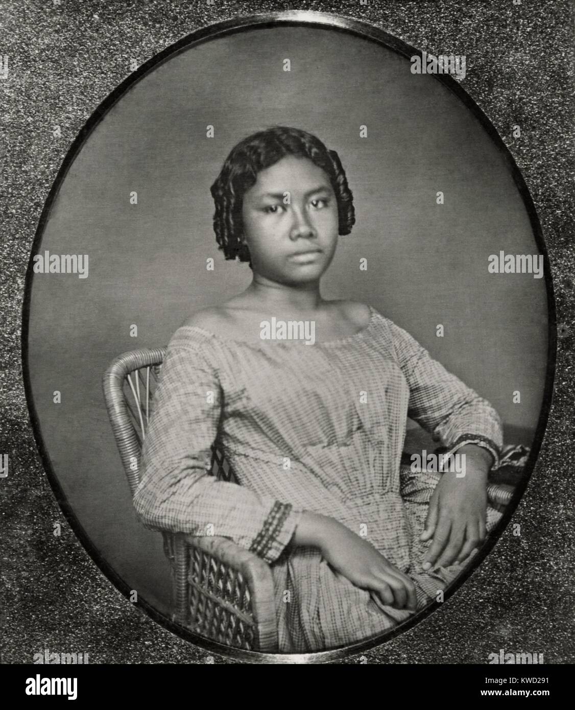 Più presto noto foto della futura regina delle Hawaii, Liliuokalani, c. 1860s (BSLOC 2017 20 57) Foto Stock
