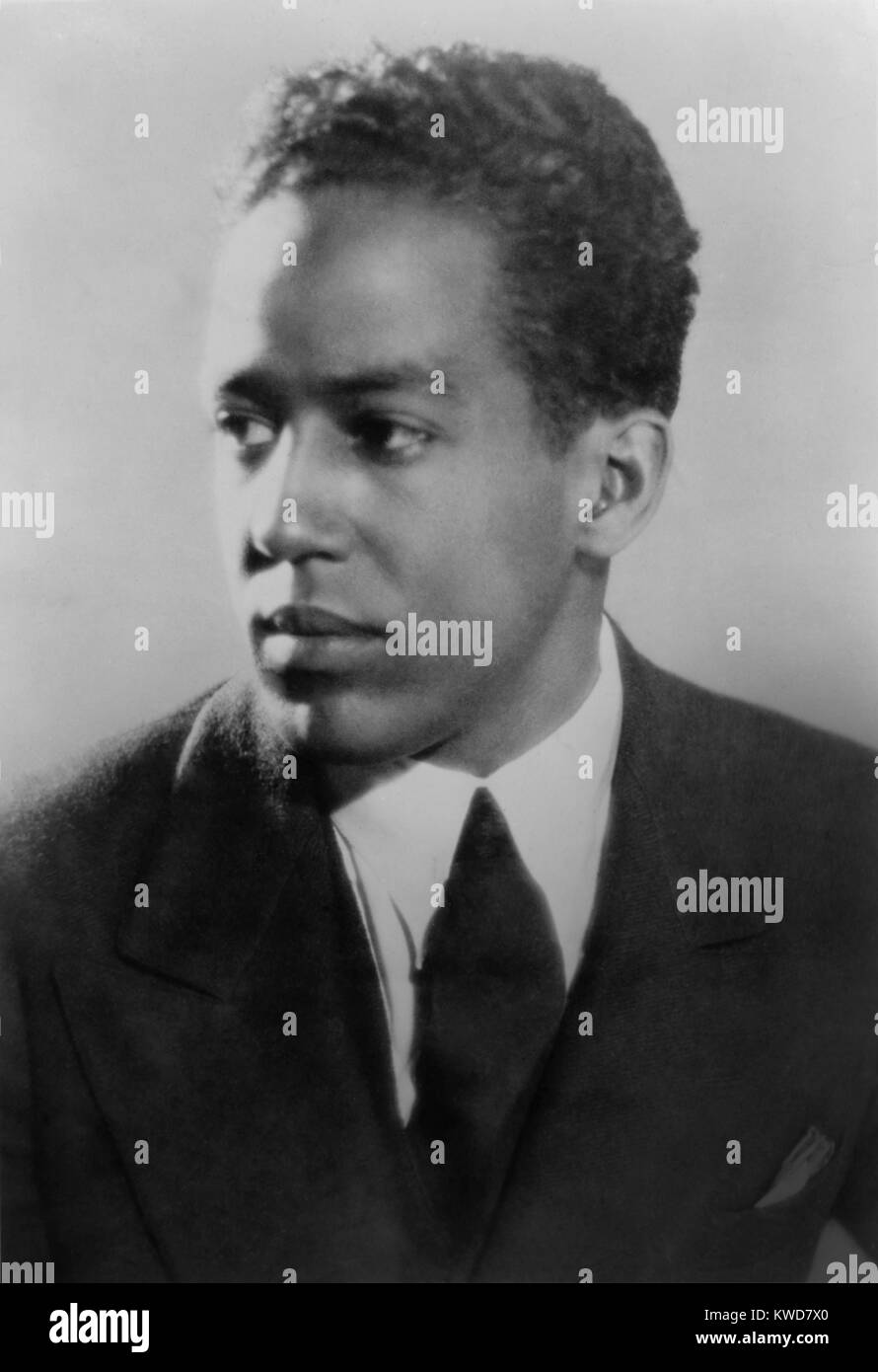 Langston Hughes, African American poeta, romanziere, drammaturgo e giornalista, ca. 1930. (BSLOC 2015 16 188) Foto Stock