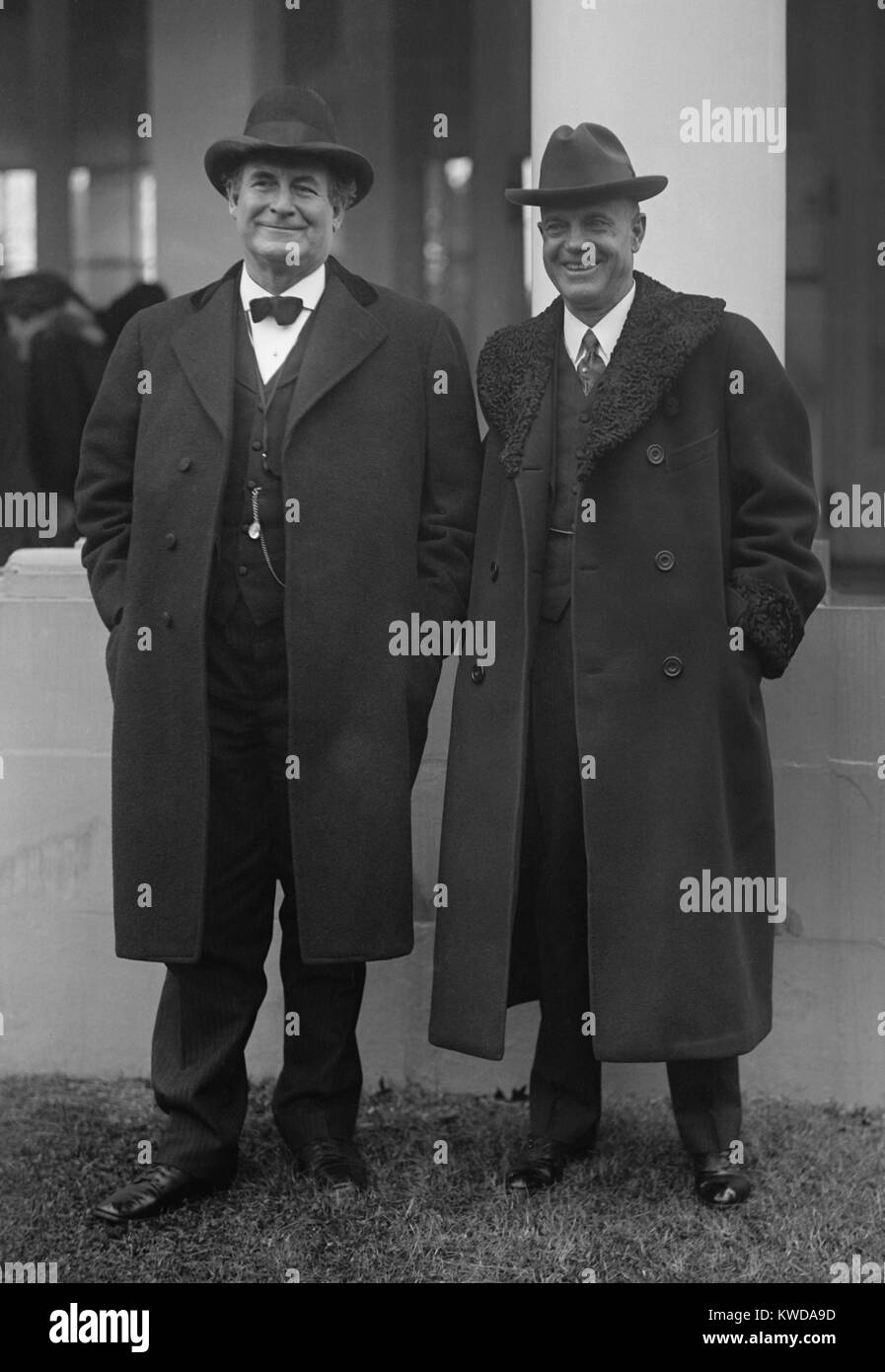 Sec. di stato, William Jennings Bryan con evangelista Billy Domenica, 1914. Domenica e Bryan erano entrambi i fondamentalisti religiosi, concordando sulla necessità di divieto e la verità letterale della Bibbia Cristiana (BSLOC 2016 8 118) Foto Stock