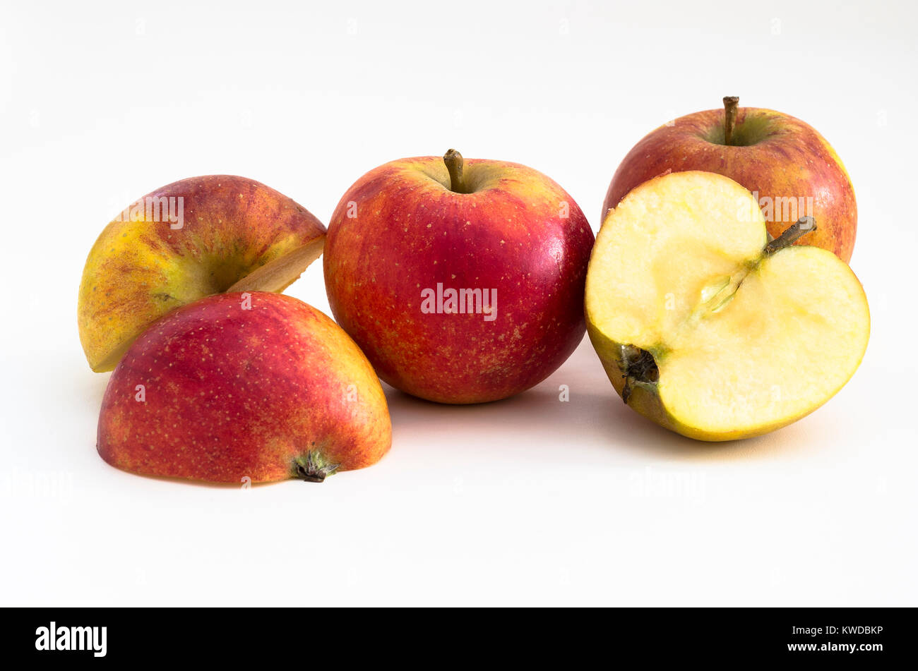 Frutta mela Malus domestica meraviglia invernale pronto per mangiare a Natale nel Regno Unito Foto Stock