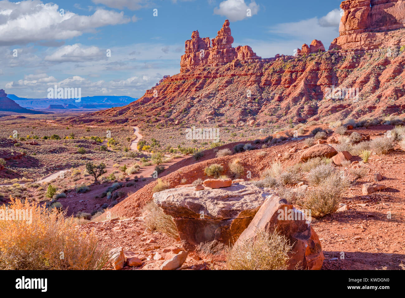 La Valle degli Dèi in Utah si trova all'interno della porta orecchie monumento nazionale. Foto Stock