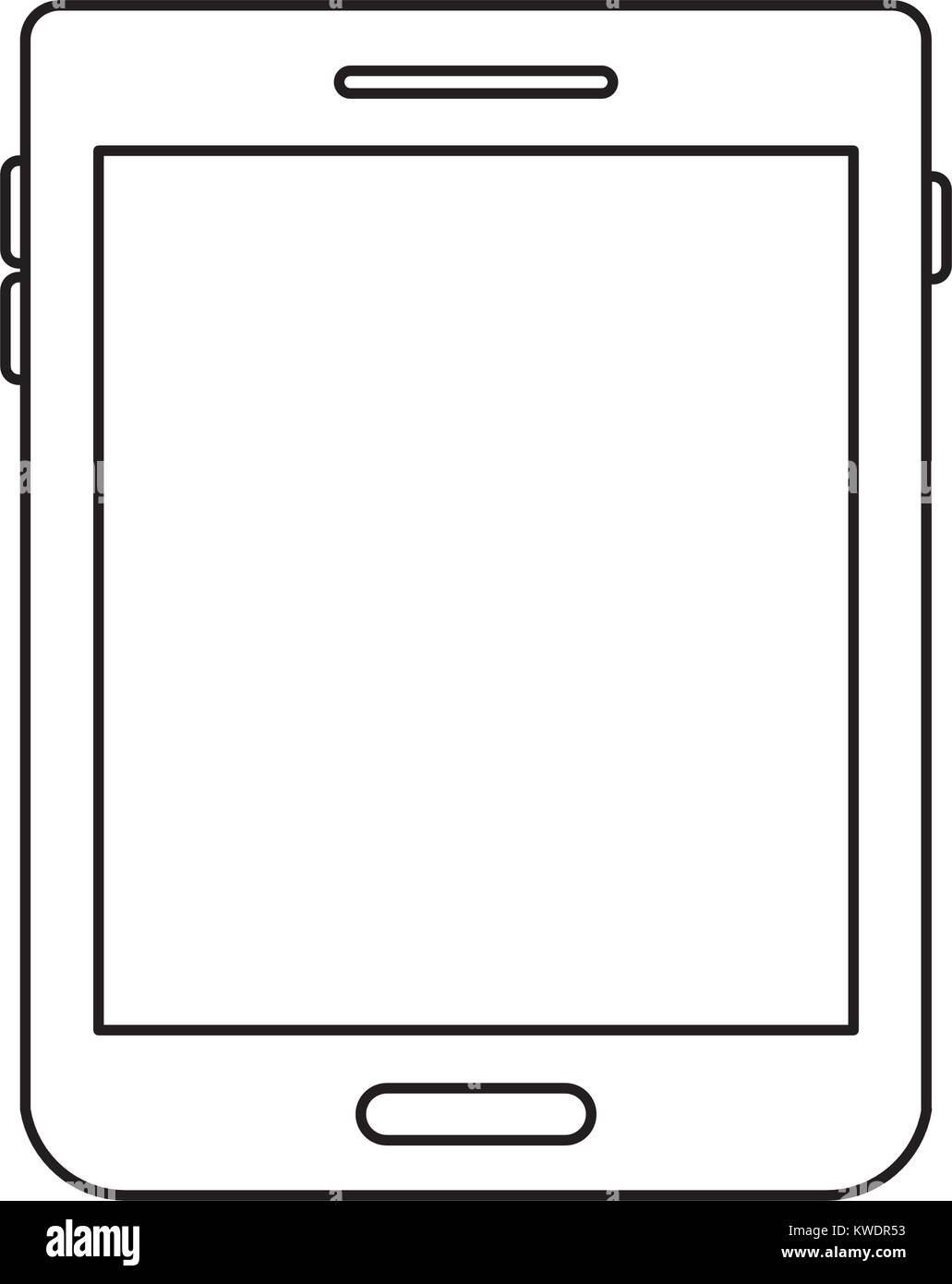 Dispositivo tablet pc icona in silhouette in bianco e nero Immagine e  Vettoriale - Alamy