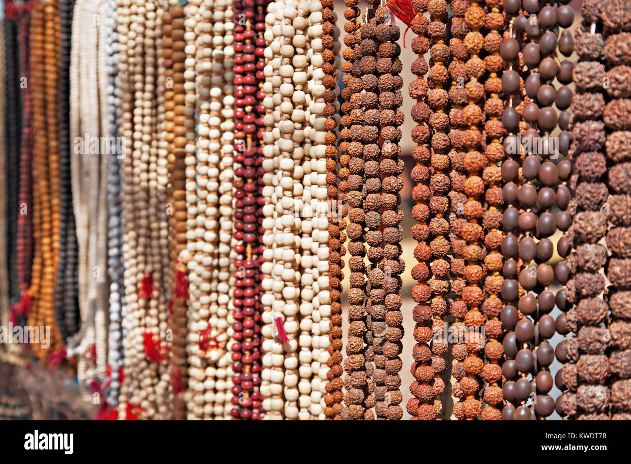 Perline indiane sul mercato, India del sud Foto Stock