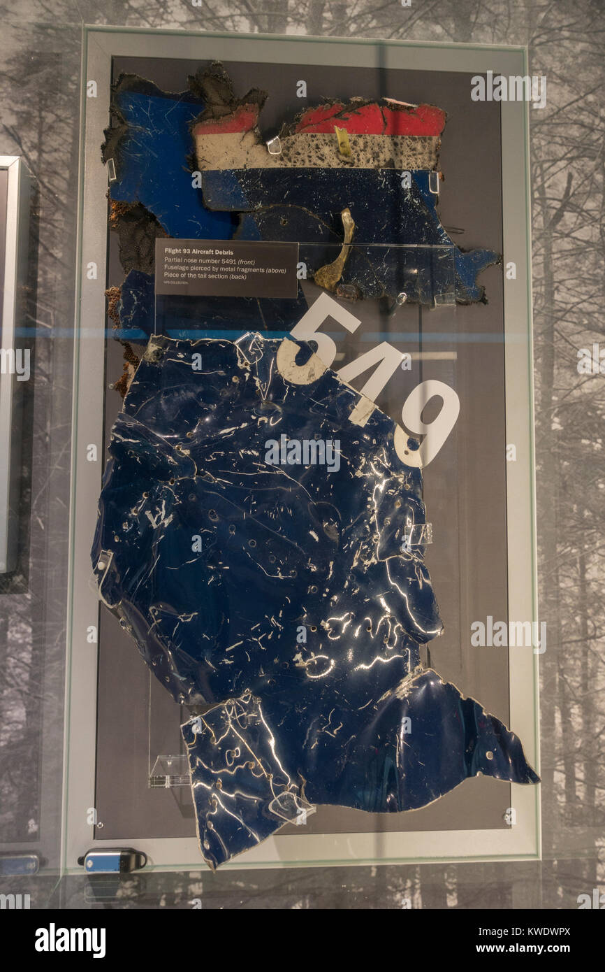 Parti del Regno aereo, volo 93 National Memorial Site Visitor Center vicino a Shanksville, Pennsylvania, Stati Uniti. Foto Stock